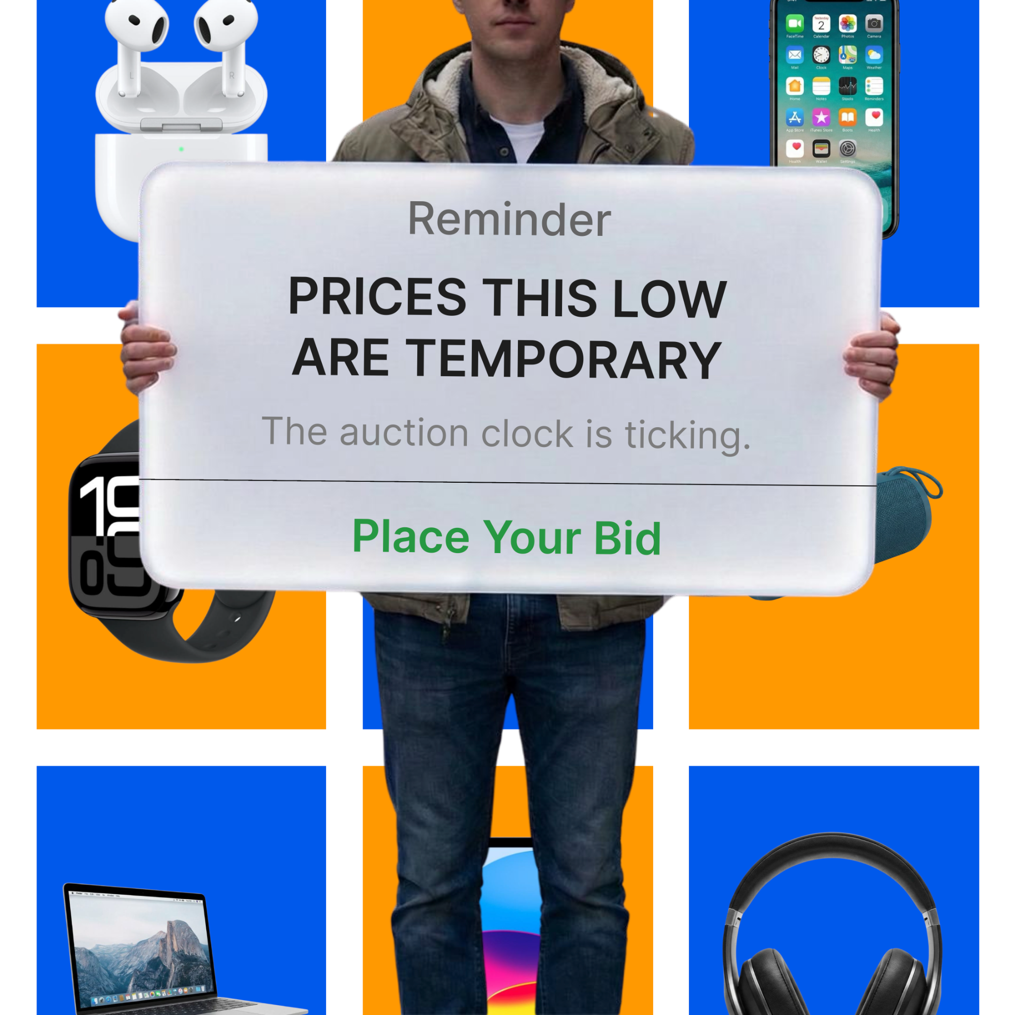 Justbid.com Facebook ad
