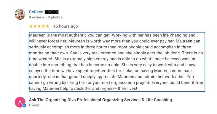 Ask The Organizing Diva: Professional Organizing Services and Life Coach Facebook ad: Do You Need Organizing?