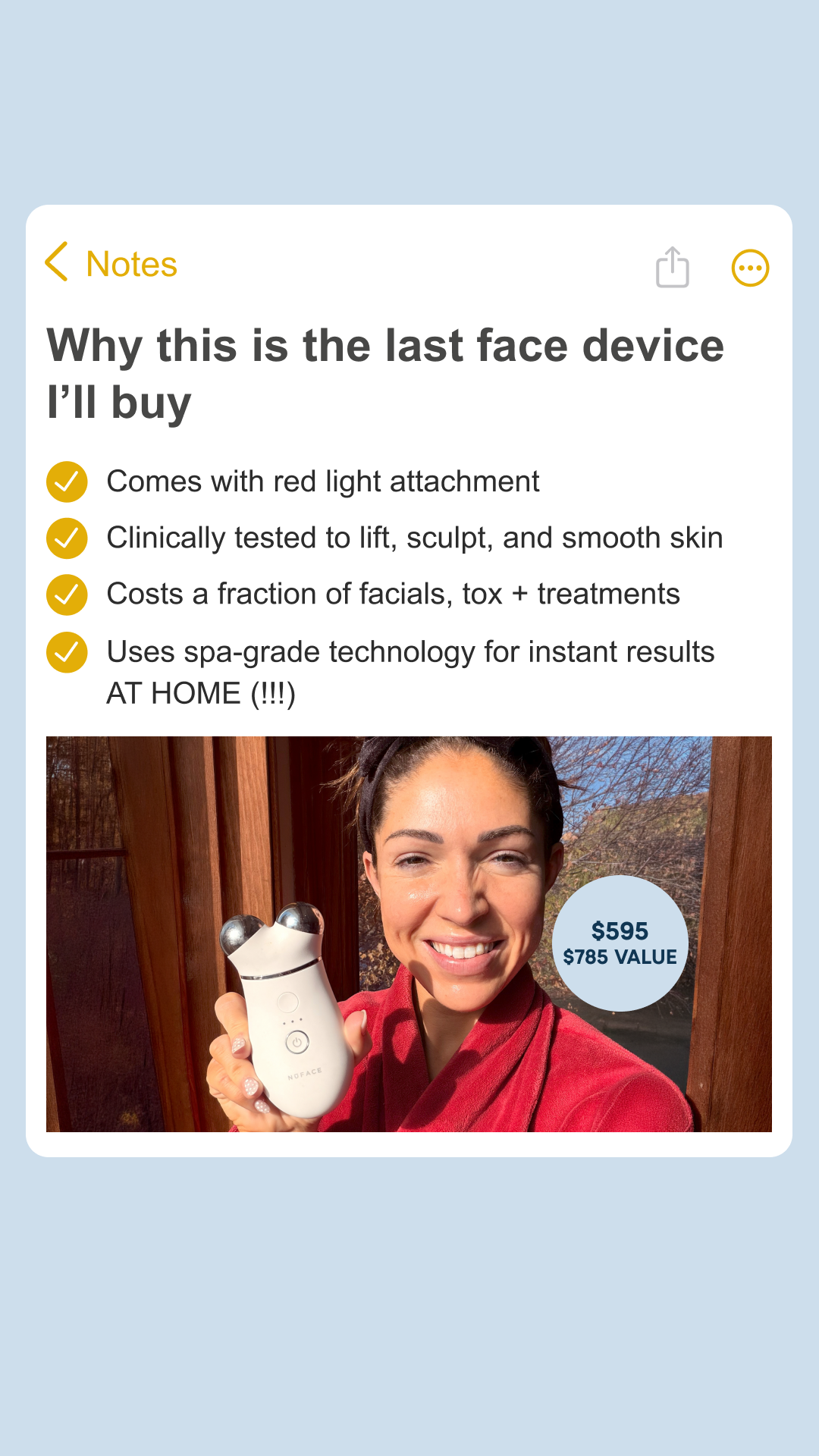 NuFACE Facebook ad