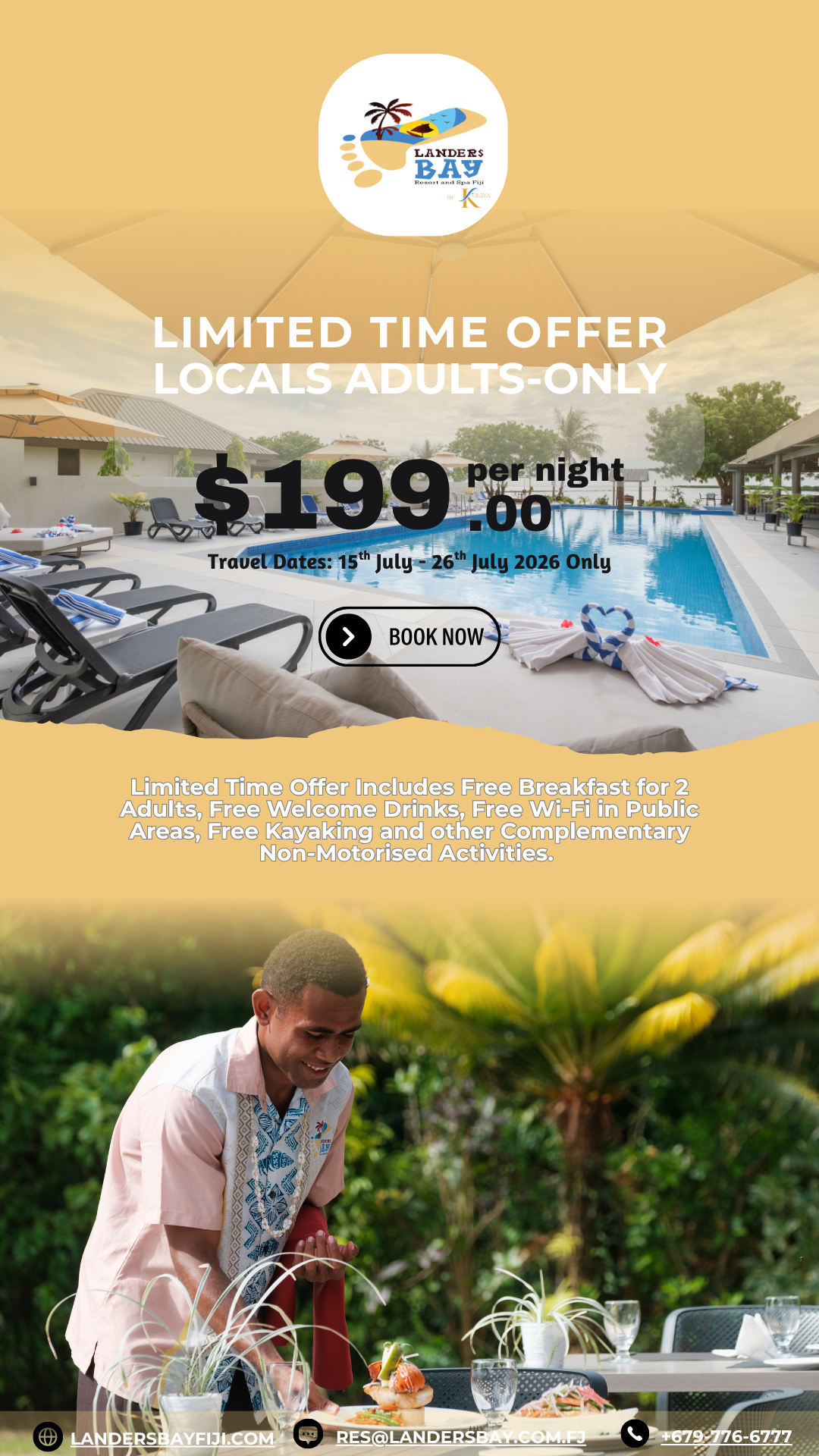 Landers Bay Resort & Spa Fiji Facebook ad