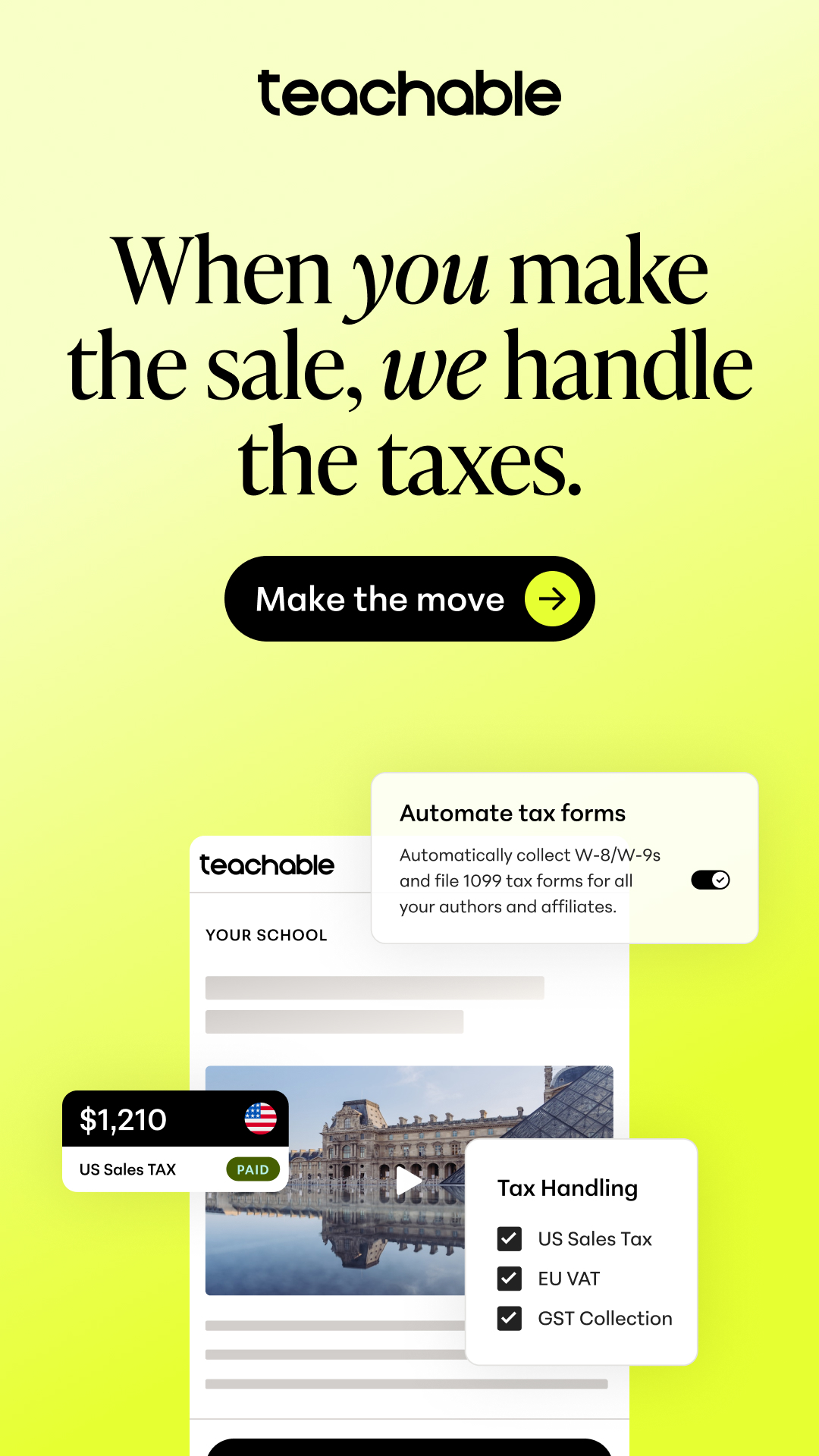 Teachable Facebook ad