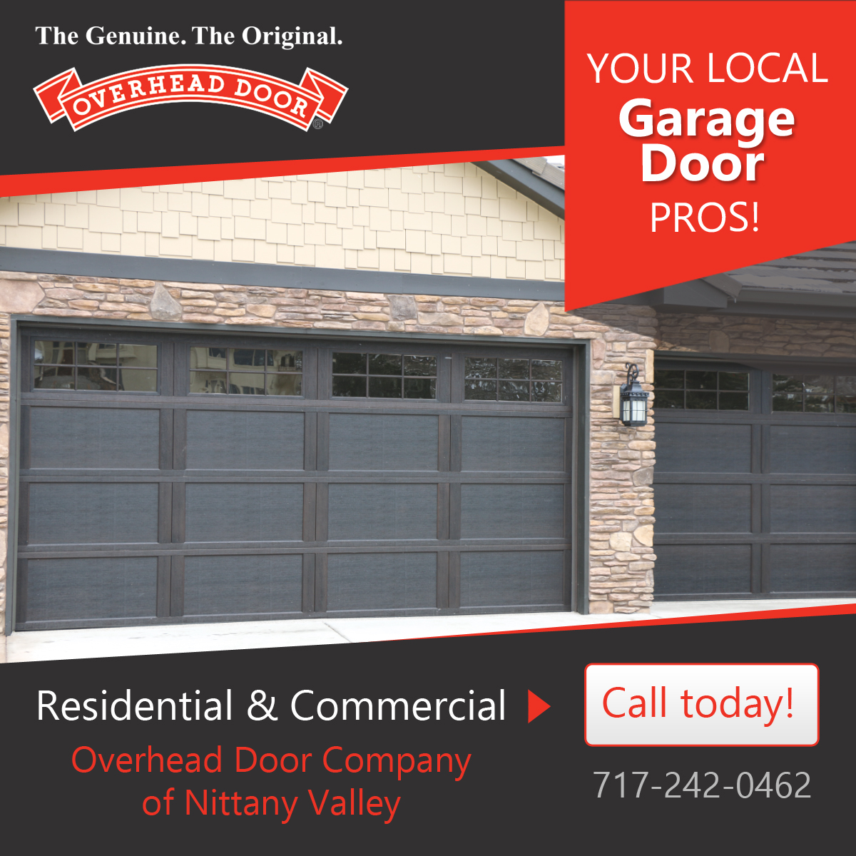 Overhead Door of Nittany Valley Facebook ad: Overhead Door Company of Nittany Valley is committed…