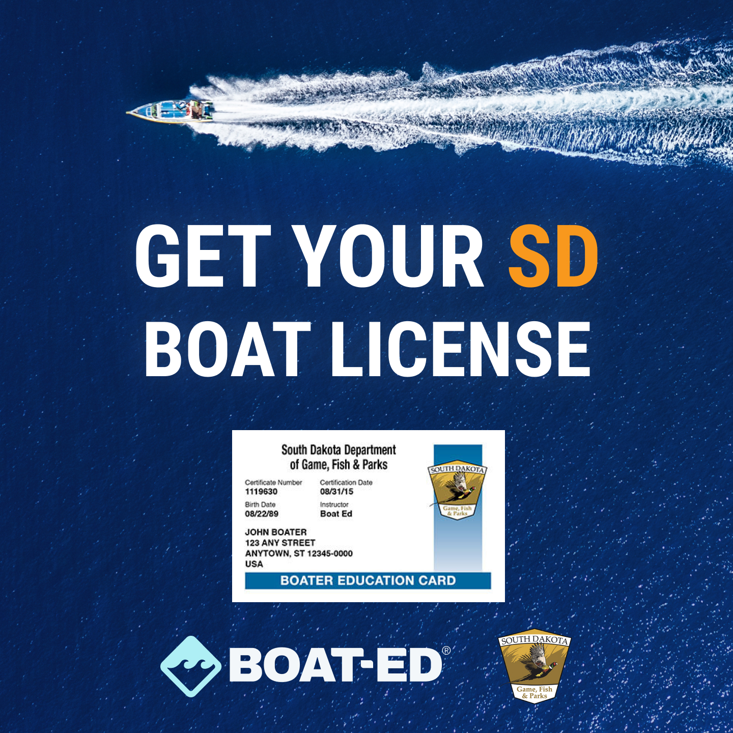 Boat-Ed Facebook ad: Boat Legally in South Dakota, Take the Official Boating…
