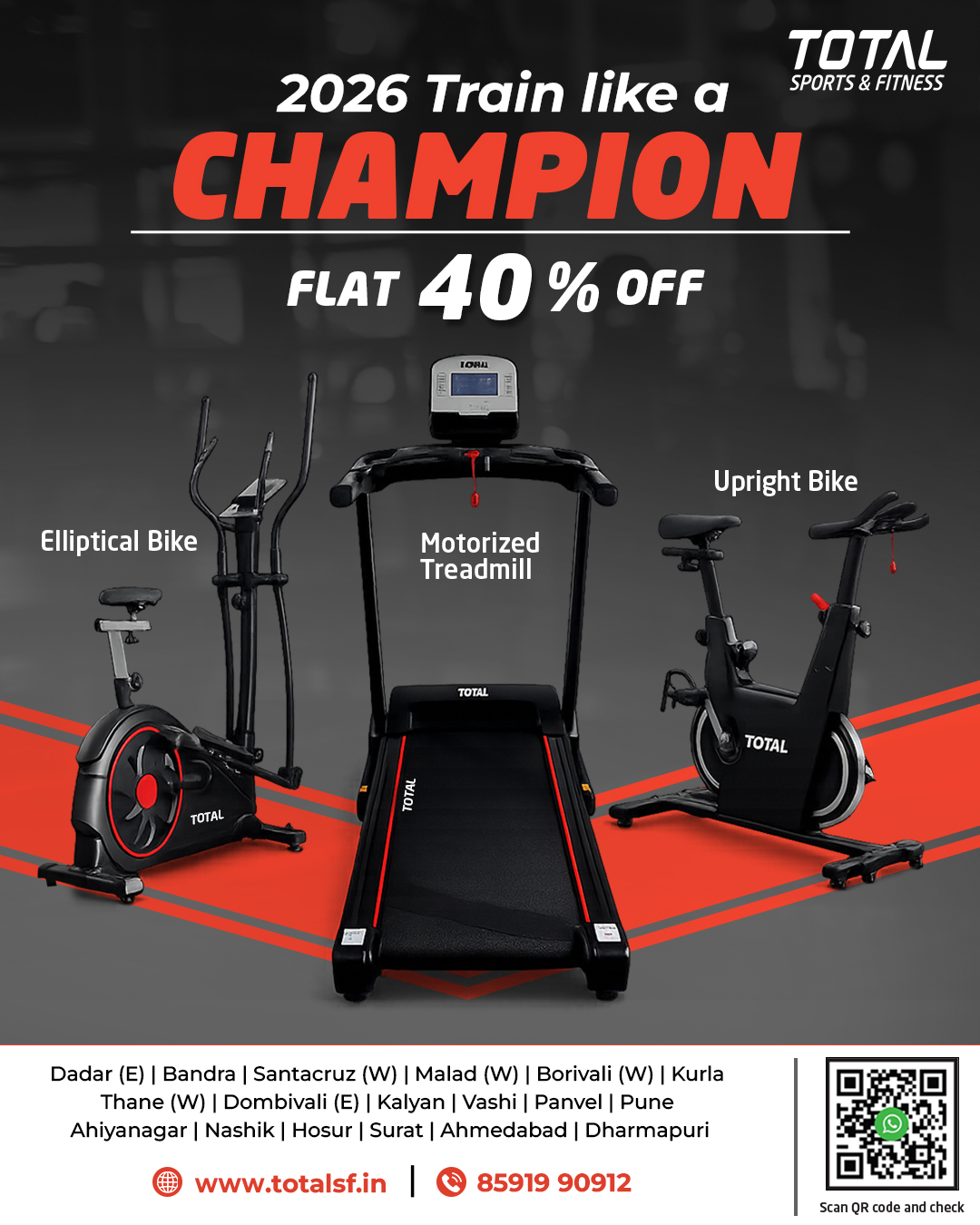 Total Sports & Fitness Facebook ad: Chat with us