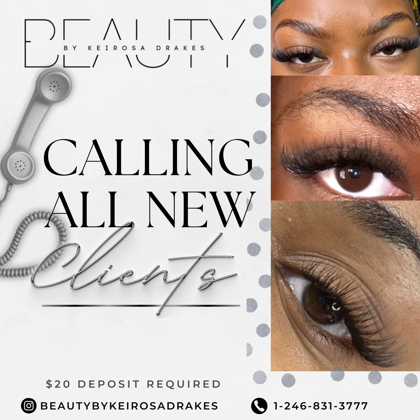 Beautybykeirosadrakes Facebook ad: Make an appointment at Beauty by Keirosa Drakes…