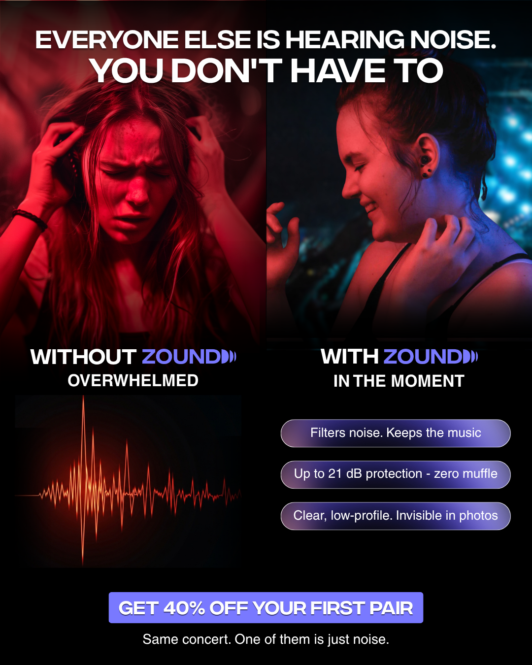 Zound. Facebook ad