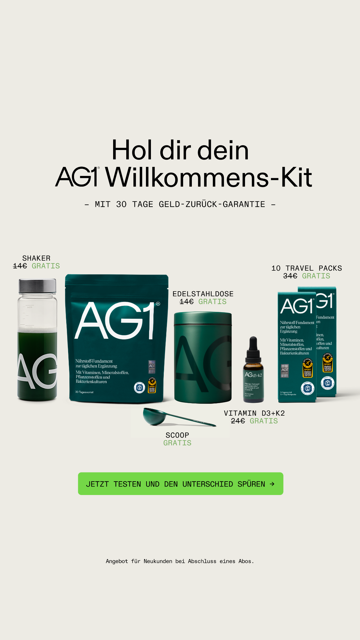AG1 Deutschland Facebook ad