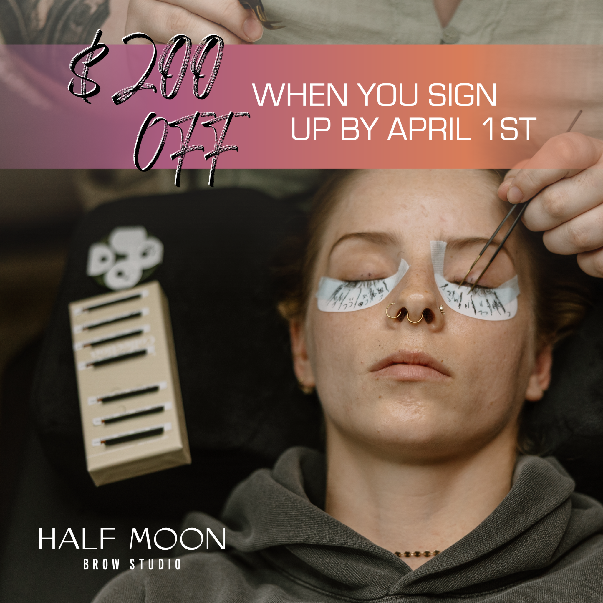 Half Moon Brow Studio Facebook ad