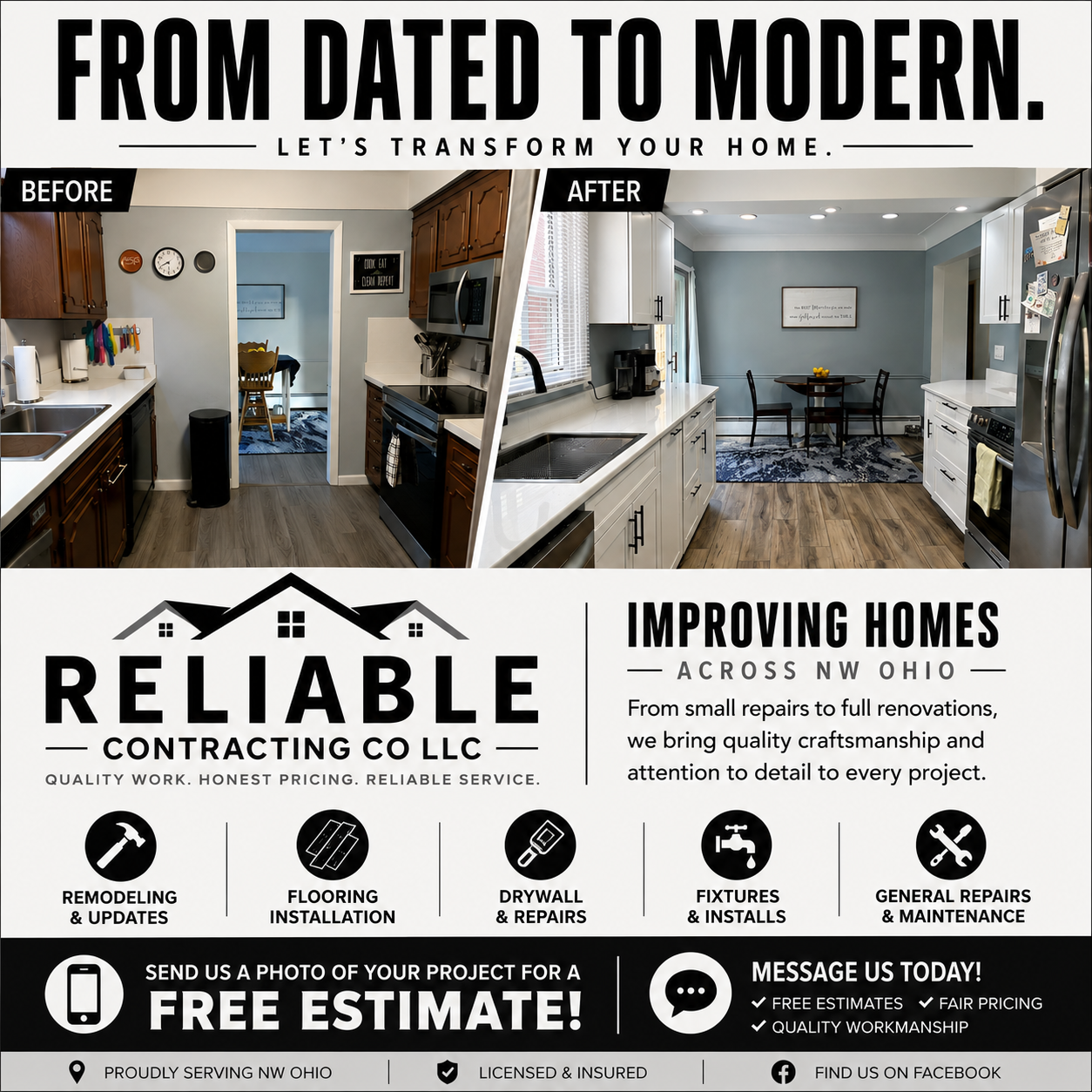 Reliable Contracting Co. Facebook ad