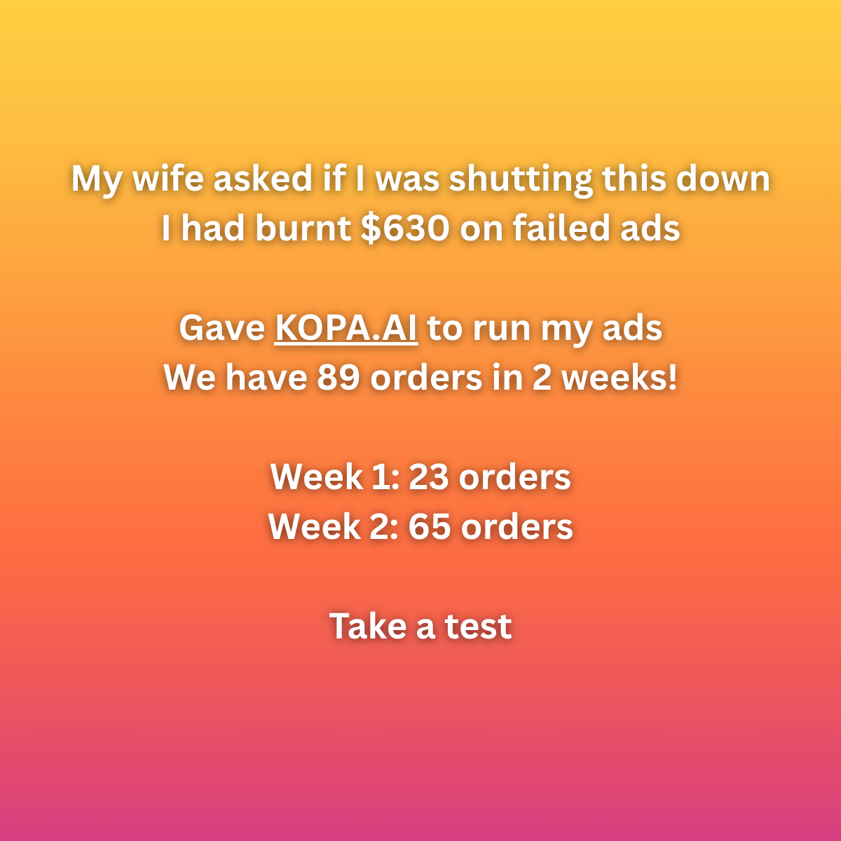 kopa.ai Facebook ad