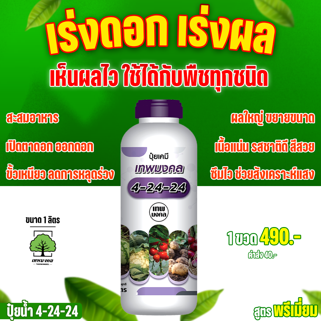 จำหน่ายปุ๋ยน้ำ สูตรพรีเมี่ยม ตราเทพมงคล Facebook ad