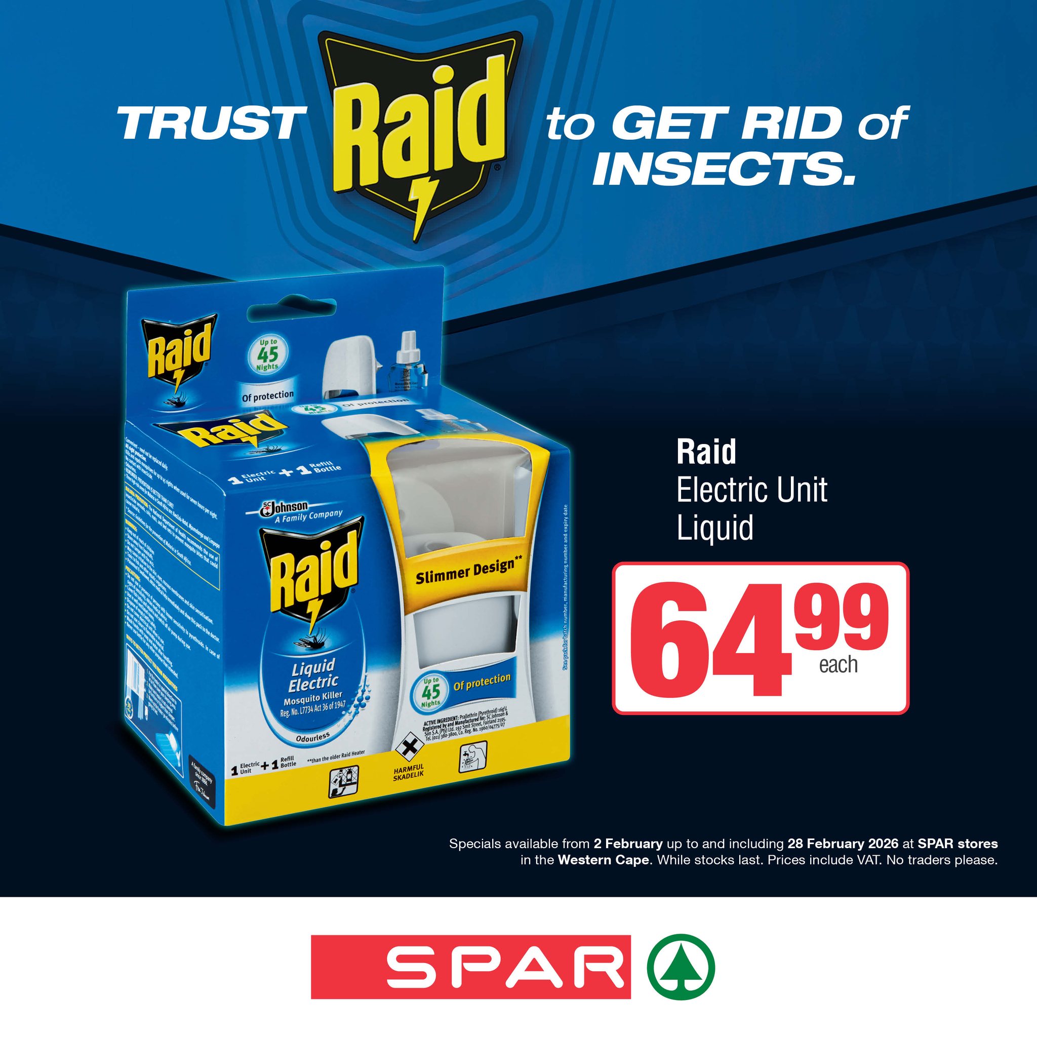SPAR Western Cape Facebook ad: Get Raid at a SUPER DEAL at SPAR!