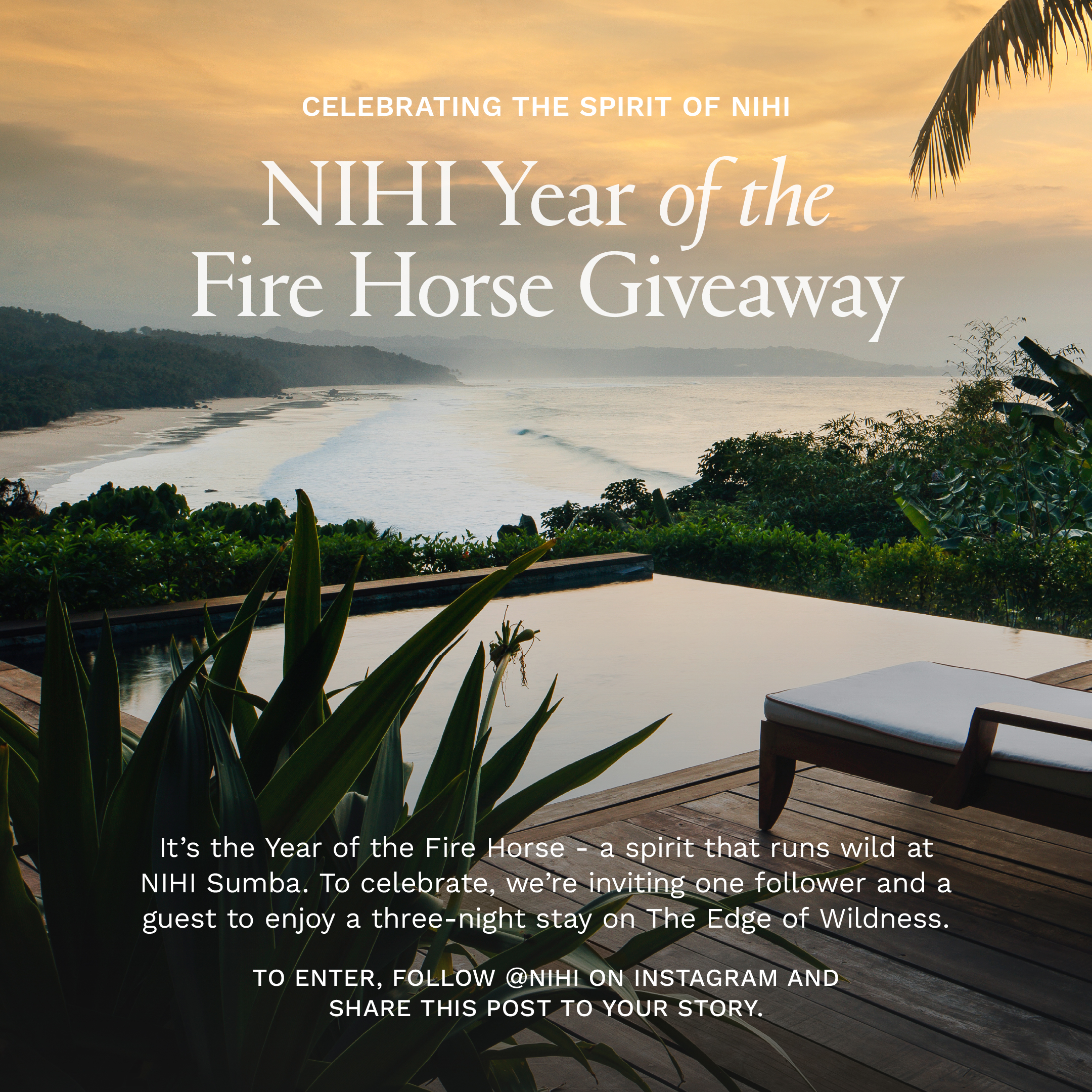 NIHI Facebook ad: NIHI Sumba is an award-winning luxury resort set…