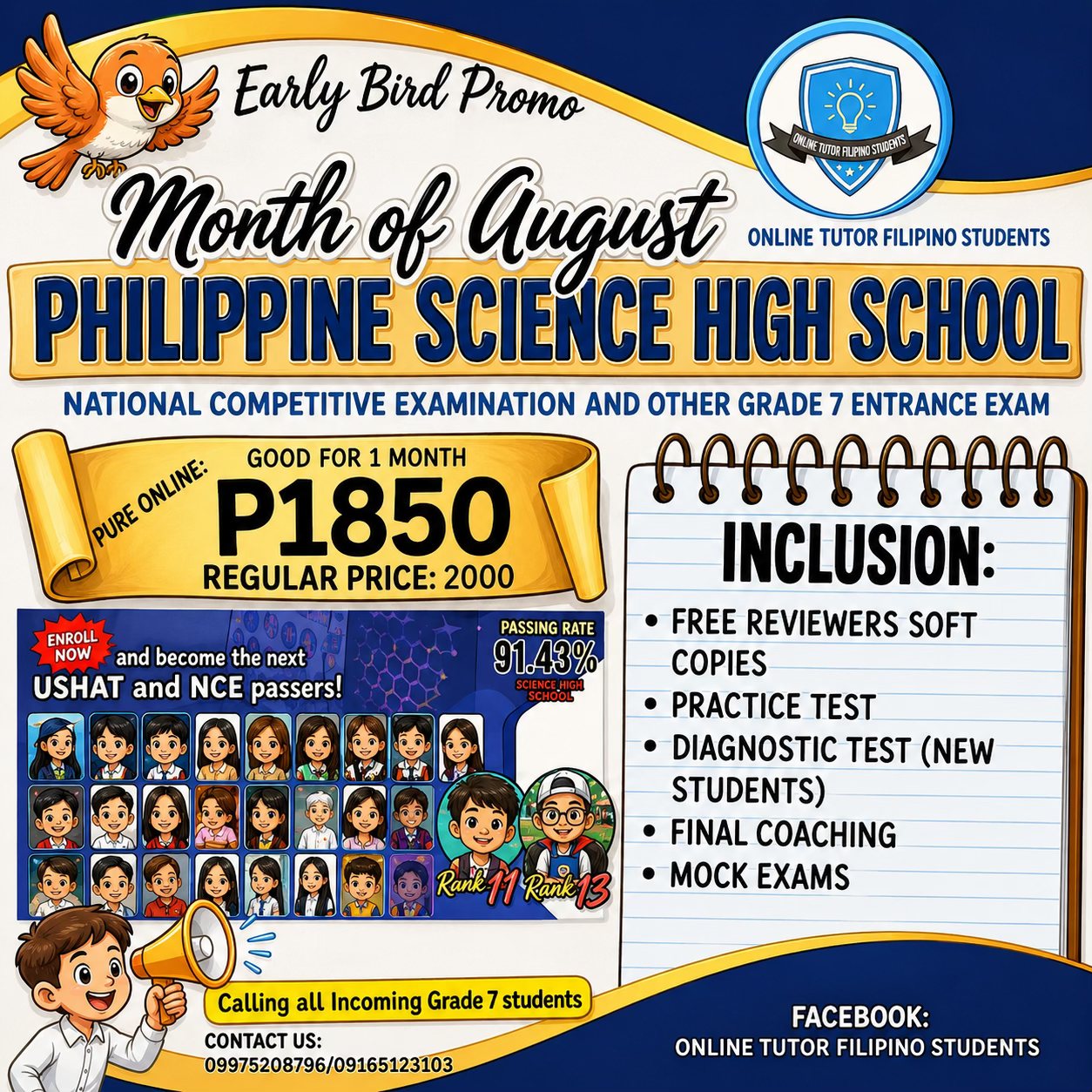 Online TUTOR Filipino Students Facebook ad
