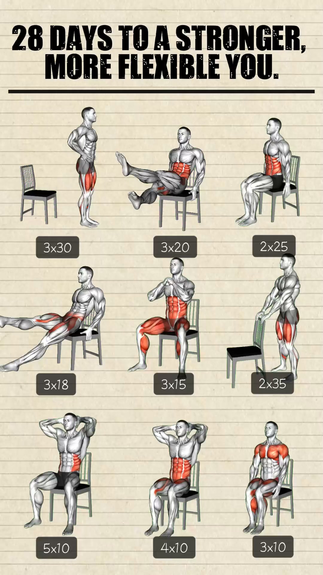 21-Day Muscle Workout Planner Facebook ad: Start Training!