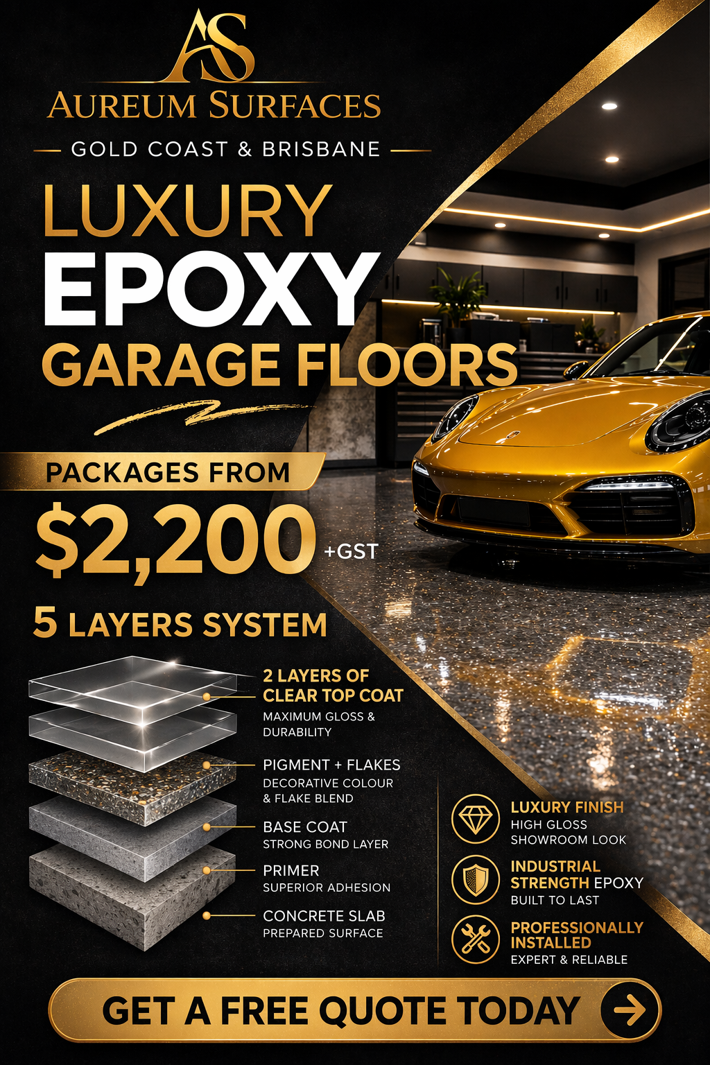 Aureum Surfaces Facebook ad from Apr 11, 2026