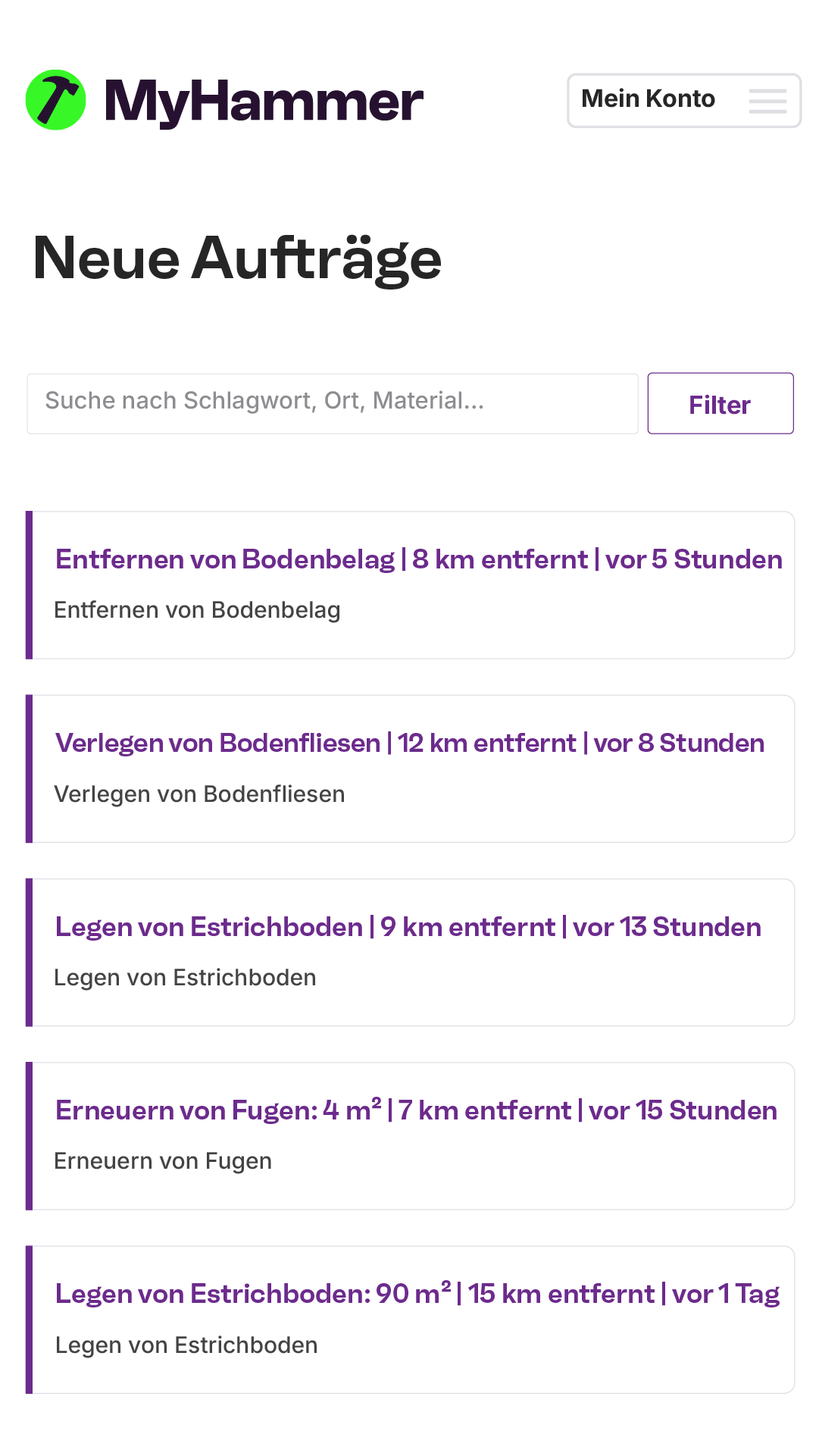 MyHammer Facebook ad