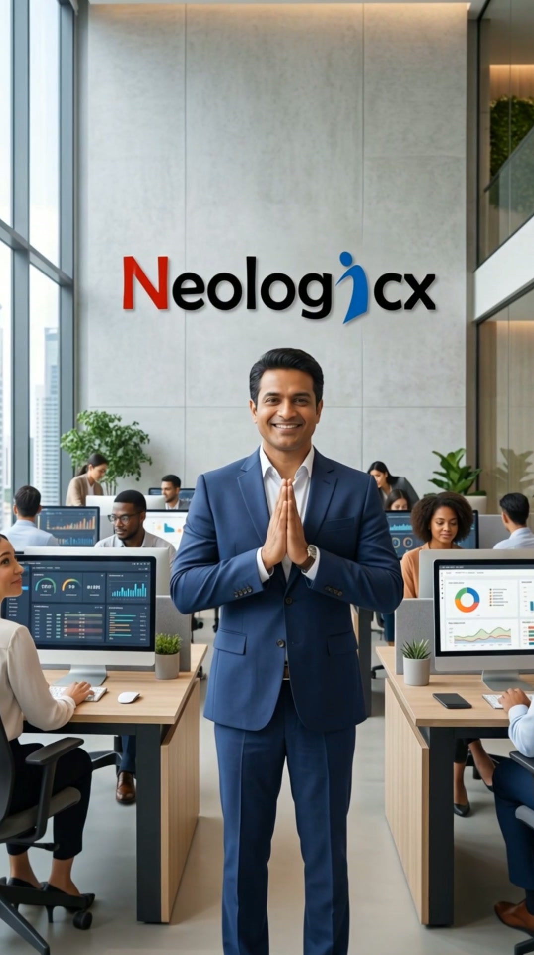 Neologicx Resources India Pvt. Ltd. Facebook ad: Aaj har business ko technology ki zaroorat hai.