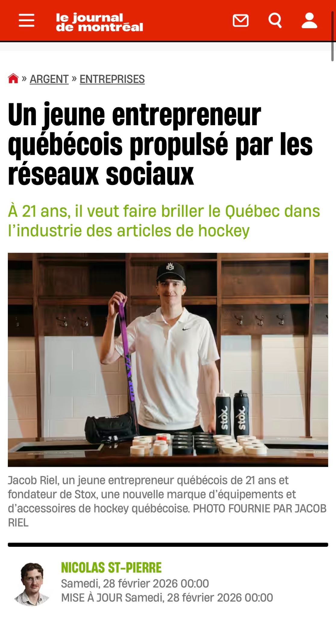 Stoxhockey Facebook ad