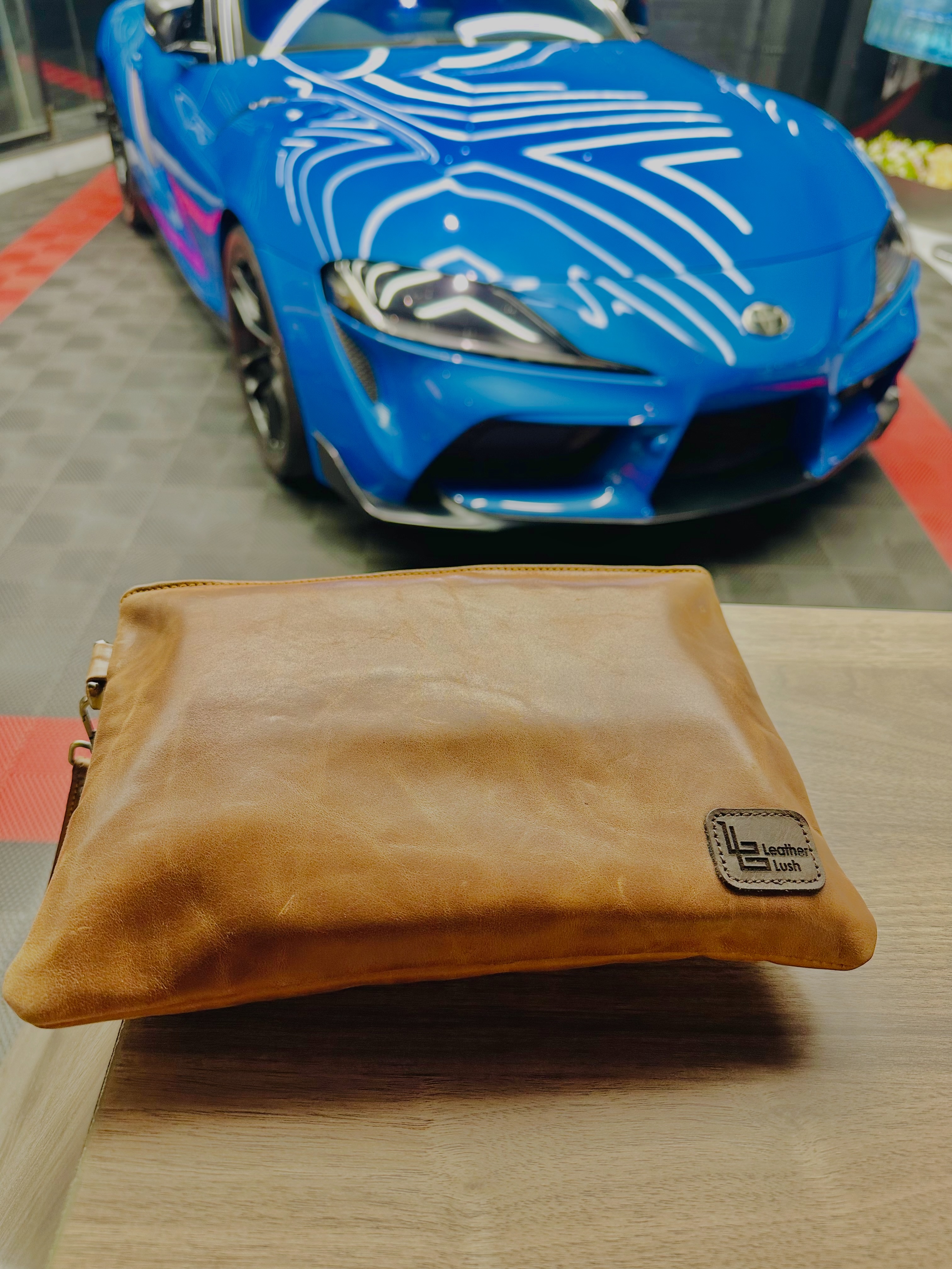 LeatherLush.com Facebook ad: Pure Leather business clutch for men pouch forโฆ