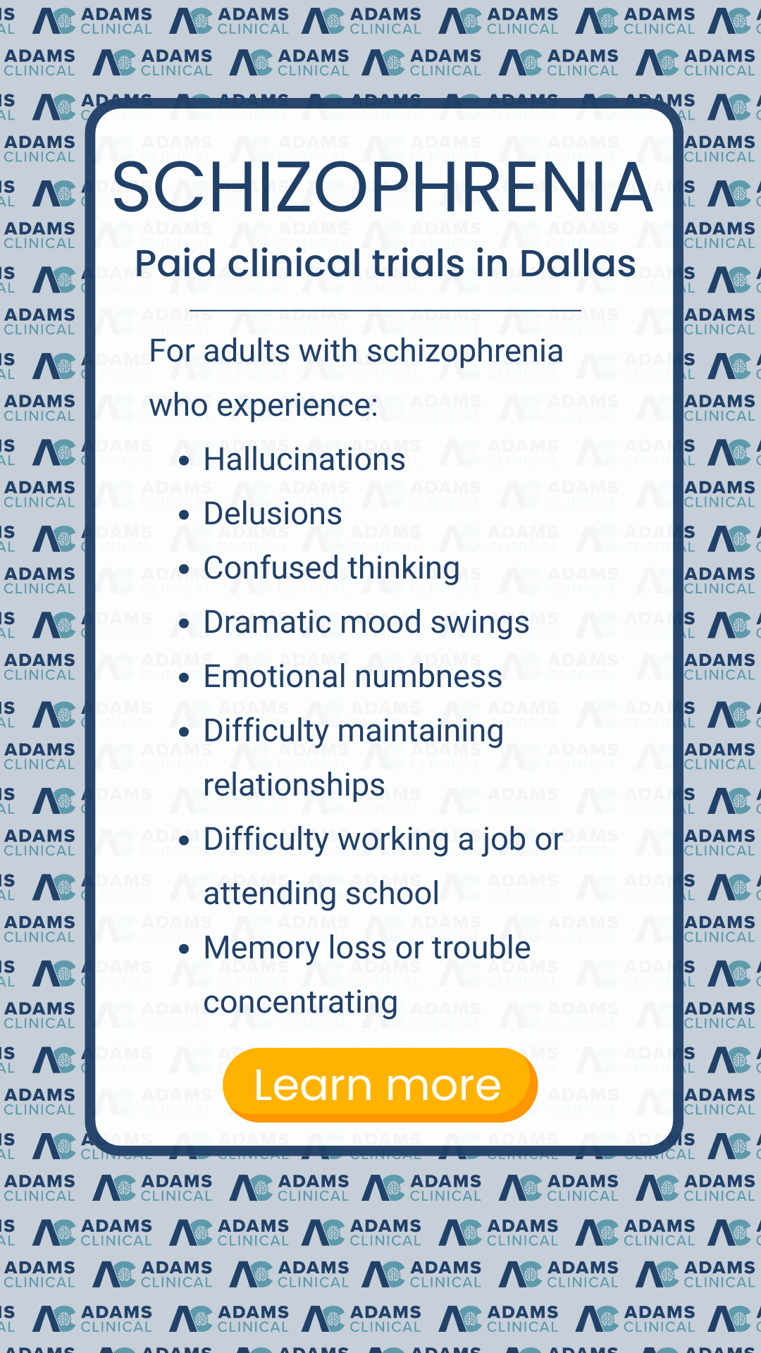 Adams Clinical Facebook ad