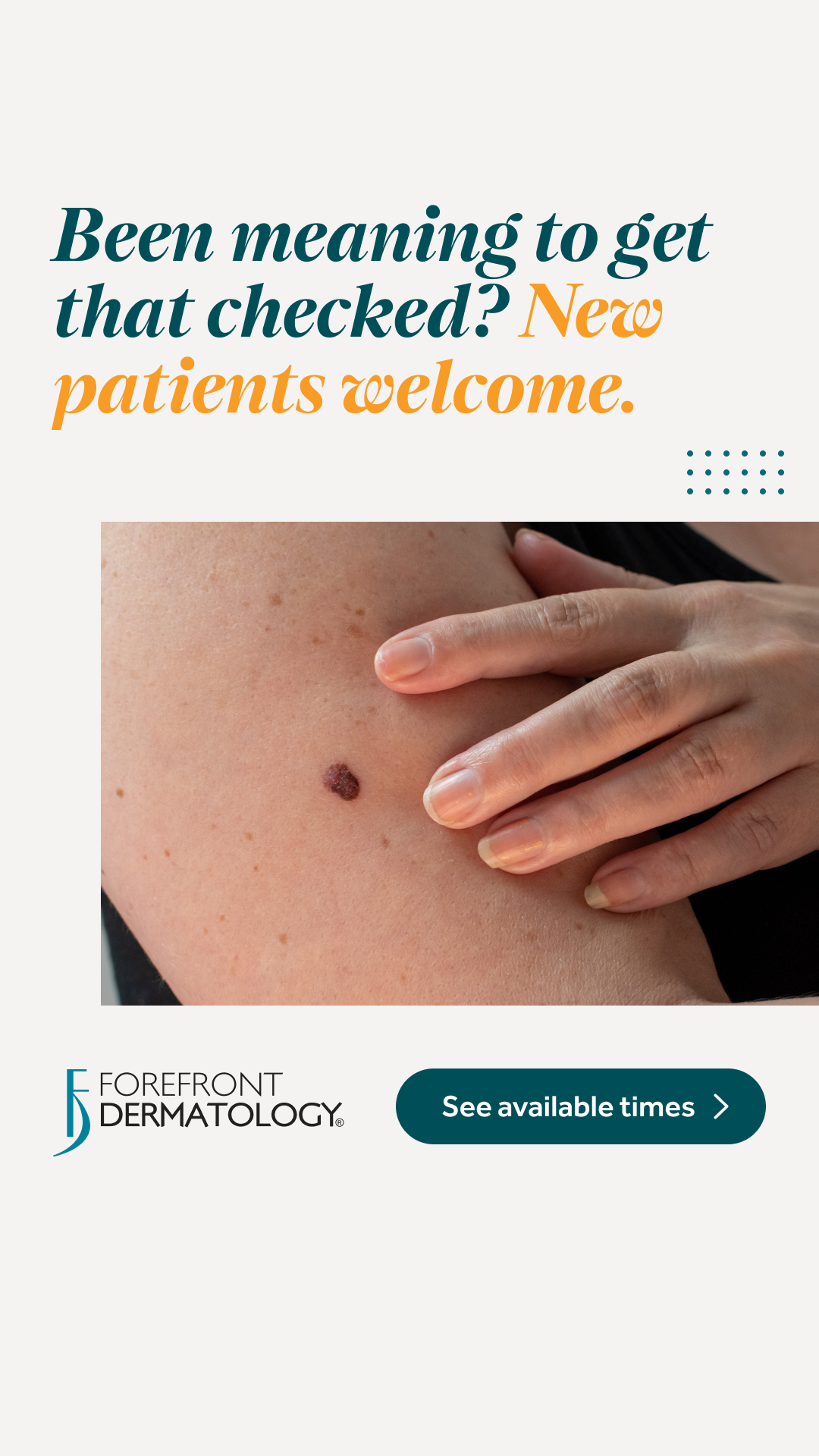 Forefront Dermatology Suffolk Facebook ad from Jun 15, 2026