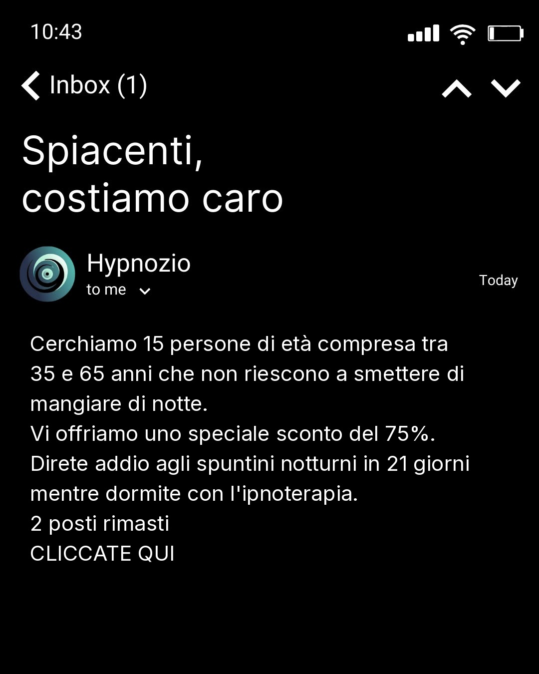 Hypnozio: power of hypnotherapy Facebook ad