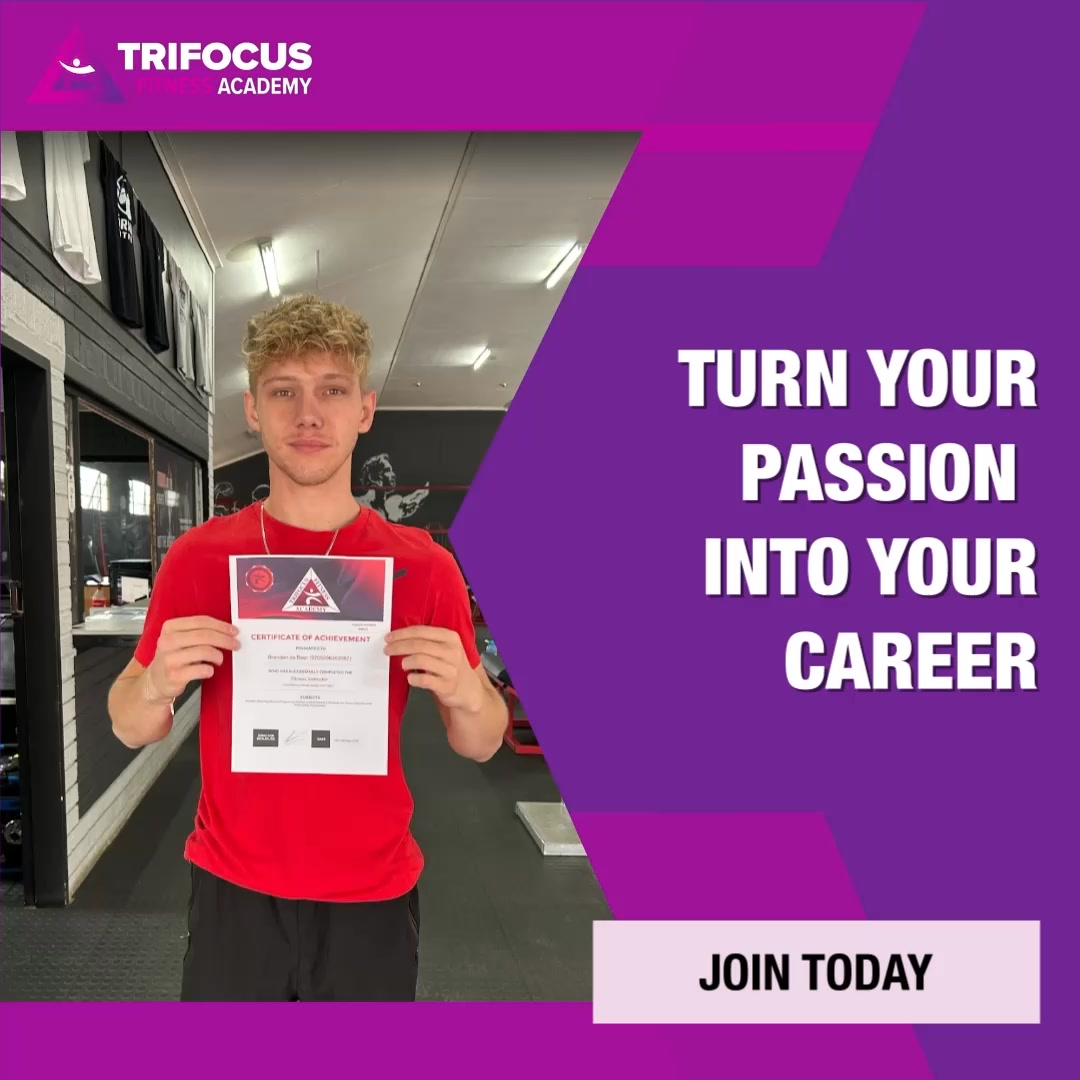 Trifocus Fitness Academy Facebook ad: JOIN SA’S TOP TRAINERS NOW