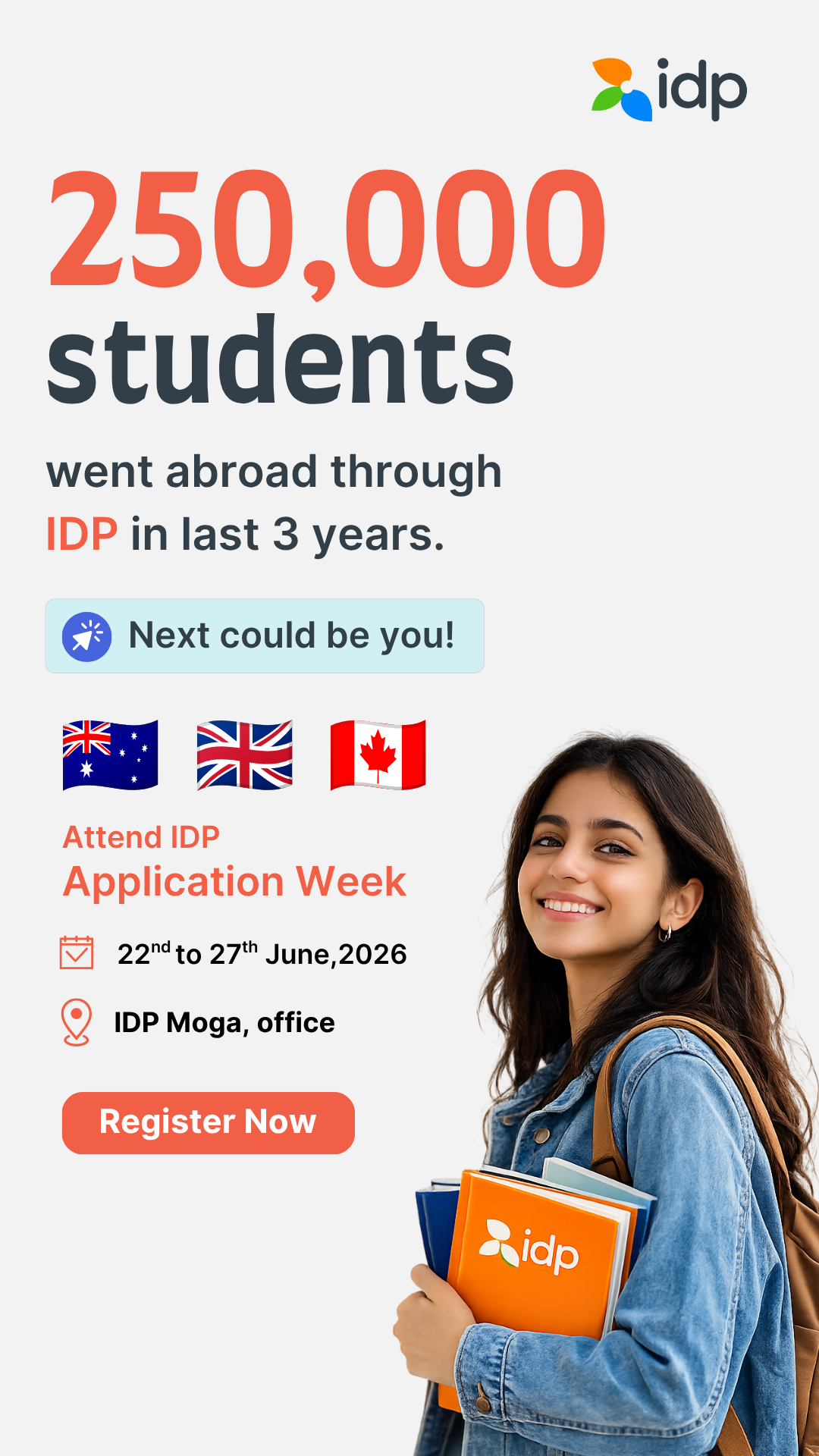 IDP Education Facebook ad