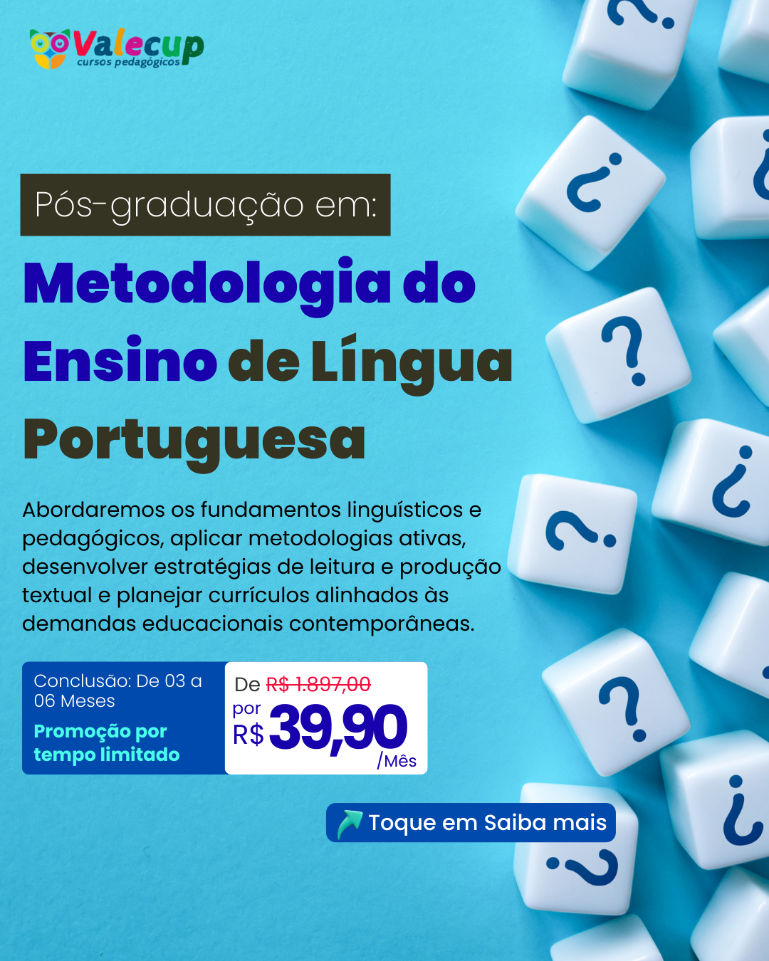 Valecup - Cursos Pedagógicos Facebook ad