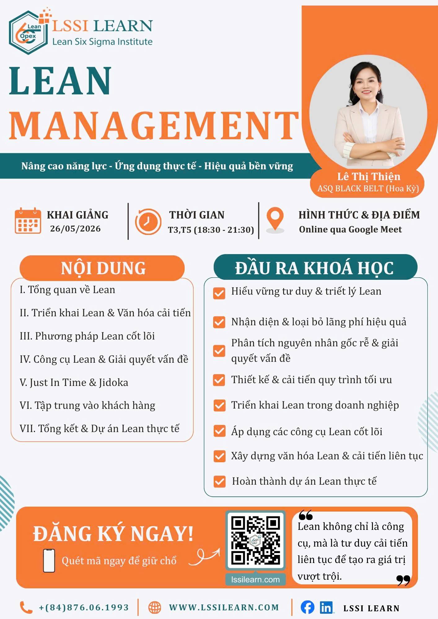 Quản Trị Vận Hành Xuất Sắc - LSSI LEARN Facebook ad: KHAI GIẢNG KHÓA 2026, ĐĂNG KÝ NGAY |…