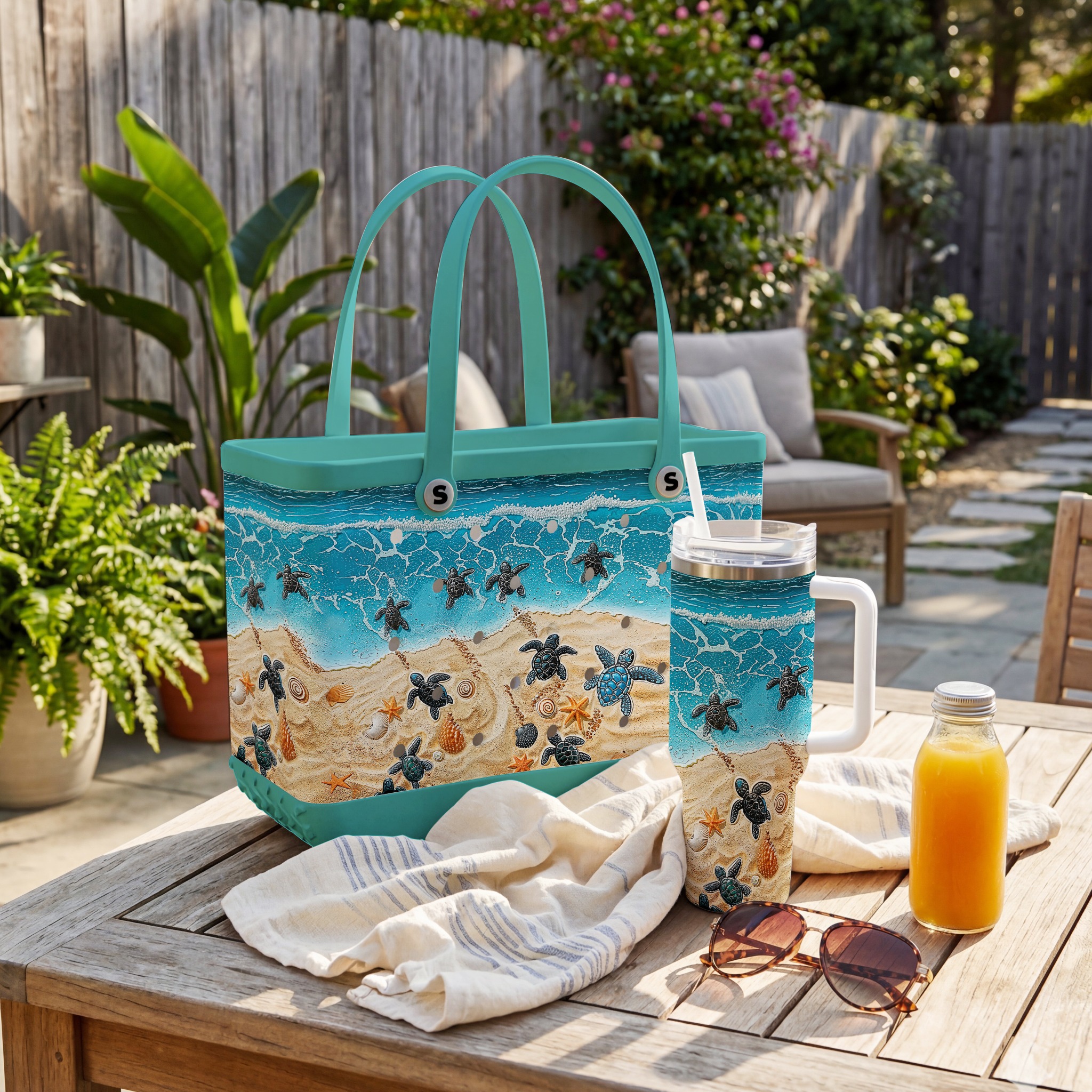 Shineful.net Facebook ad: Shineful Bundle Beach Bag And Tumbler Turtle Journey