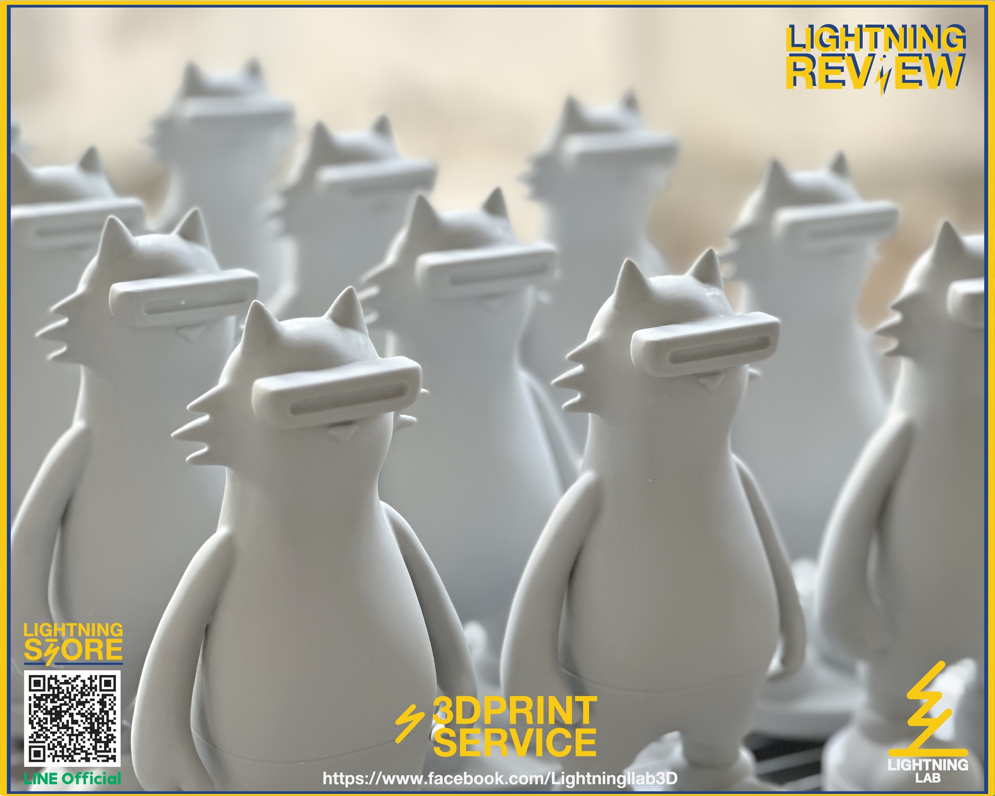 Lightning Lab Facebook ad: รับพิมพ์ ชิ้นงาน เรซิ่น 3Dprint แบบต้นแบบ1ตัว หรือ แบบจำนวน
