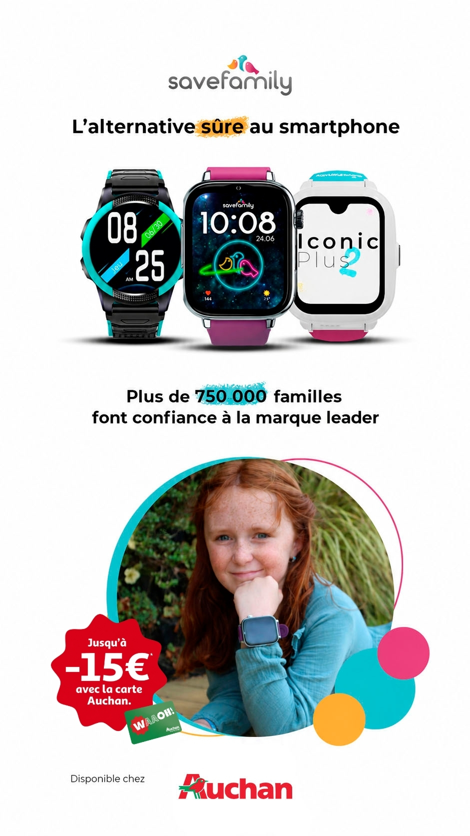 SaveFamily, technologie sûre pour les enfants Facebook ad: SaveFamily est désormais disponible chez AUCHAN