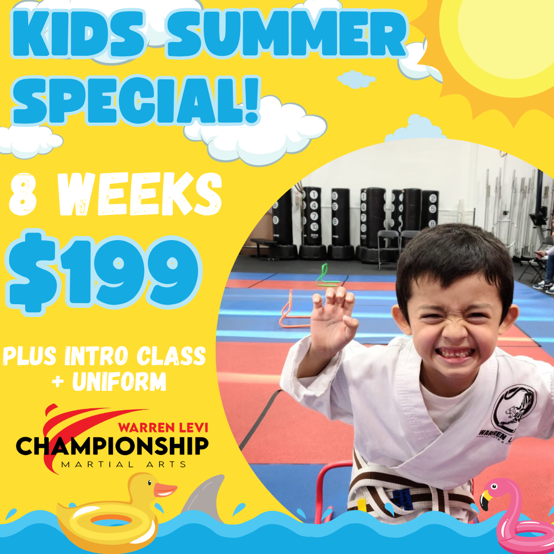 Warren Levi Martial Arts & Fitness Facebook ad: 8 Weeks. One unforgettable summer.