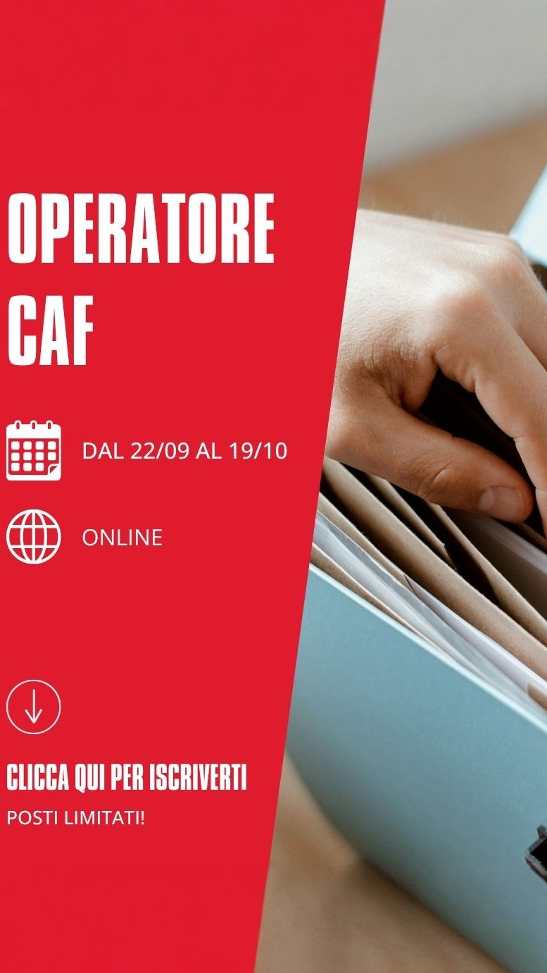 Atena SpA Facebook ad: Corso gratis Operatore CAF
