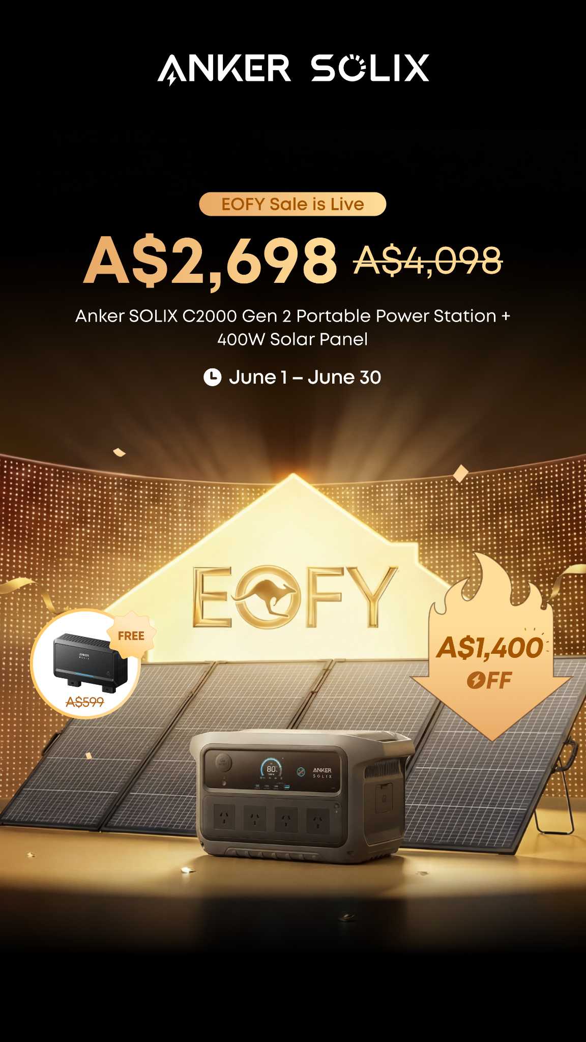 Anker SOLIX Facebook ad