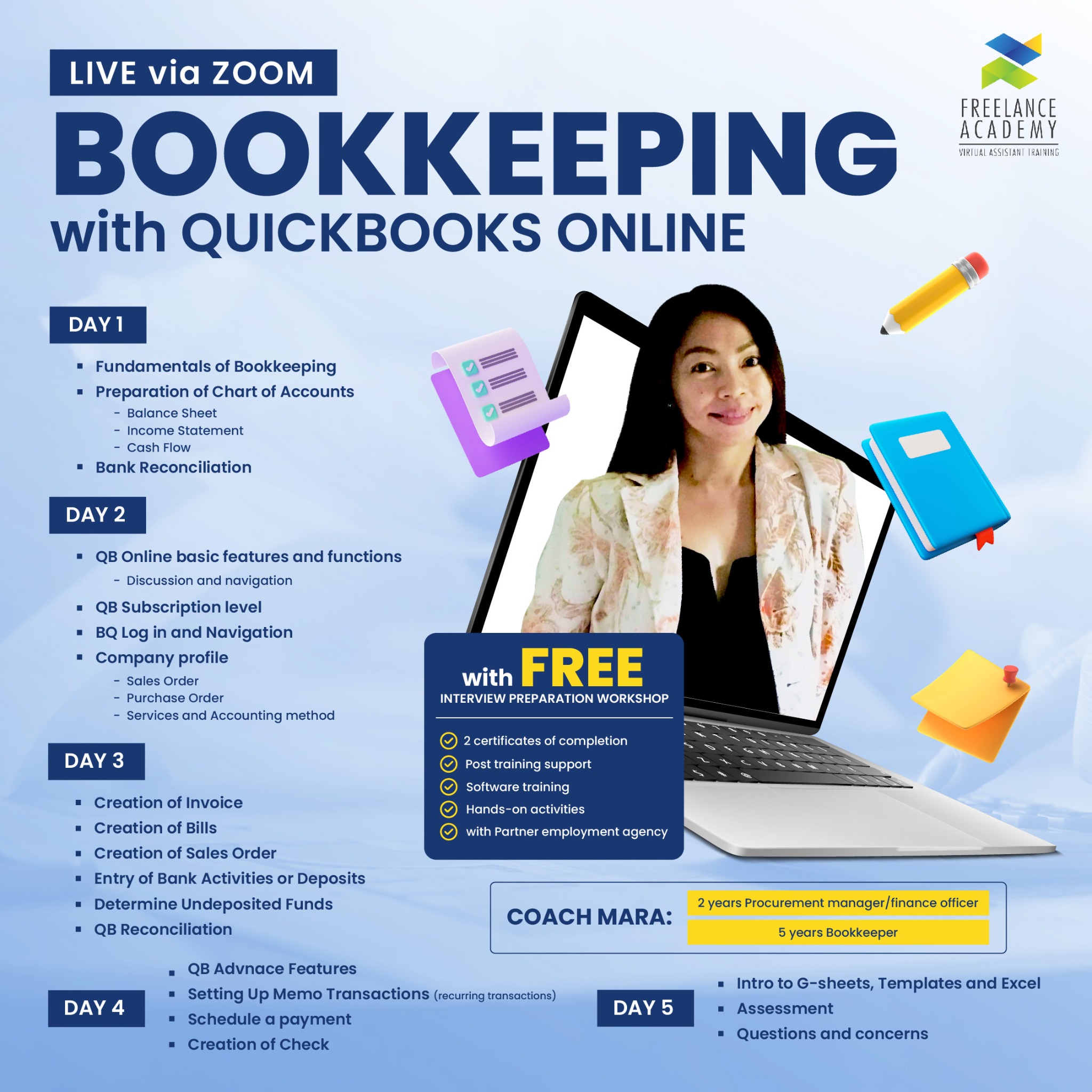 Freelance Academy - Virtual Assistant Training Facebook ad
