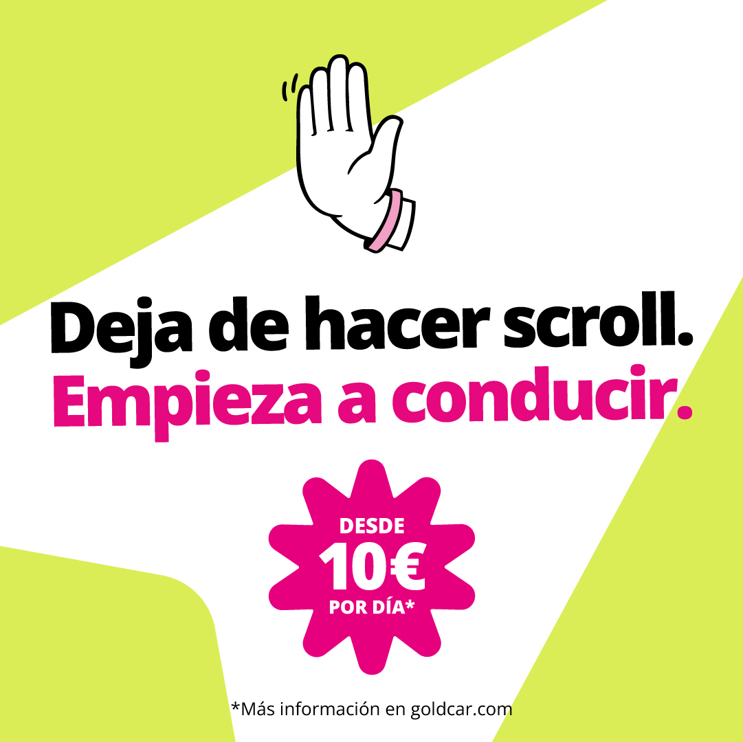 Goldcar Facebook ad: ¡Sal a la carretera desde solo 10€/día!