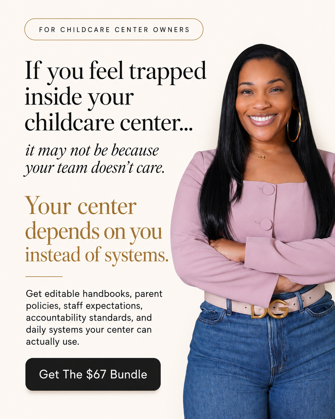 Childcare The Sherri J Way Facebook ad: The Systems Every Childcare Center Needs