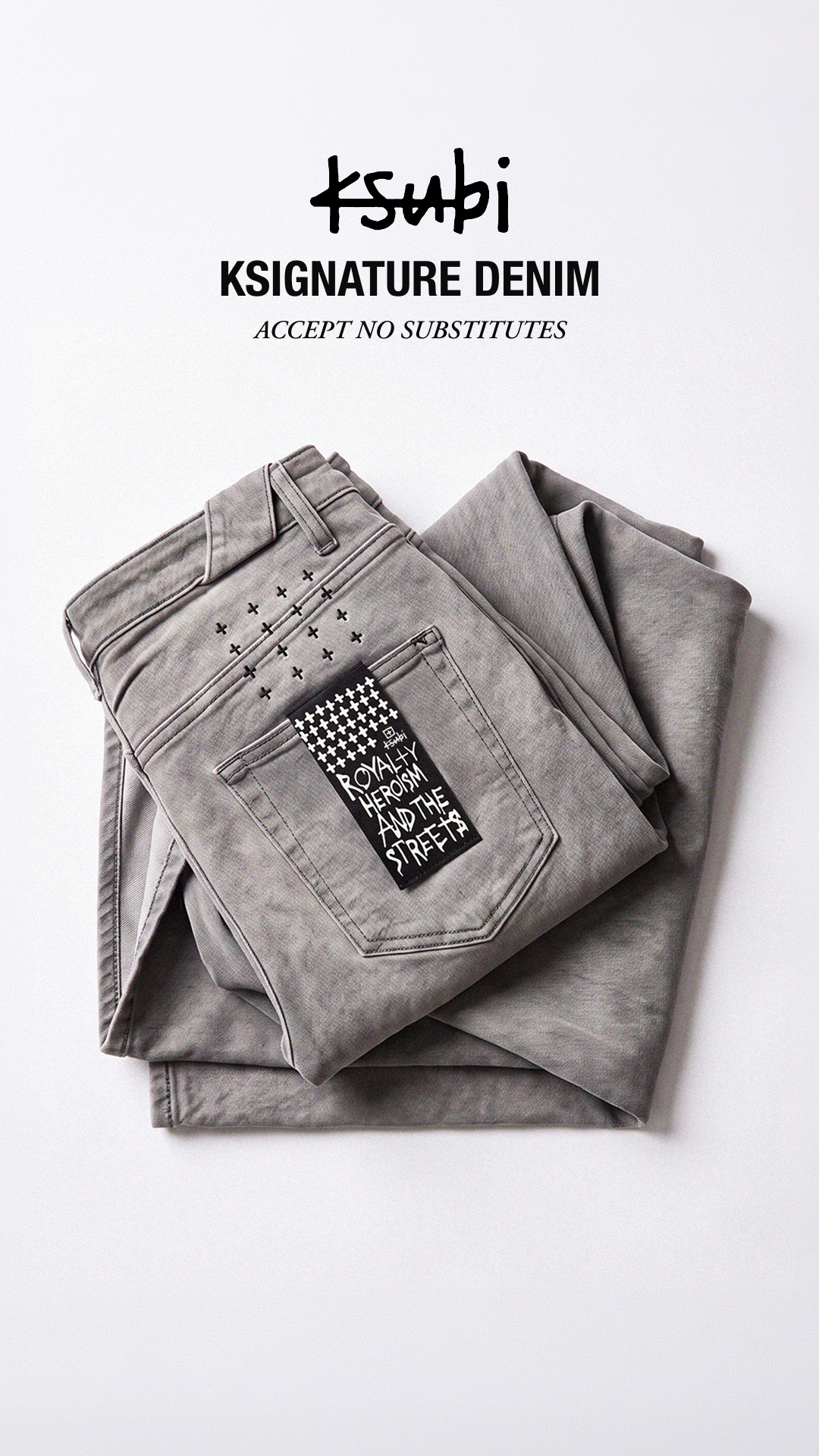 ksubi Facebook ad: ACCEPT NO SUBSTITUTES