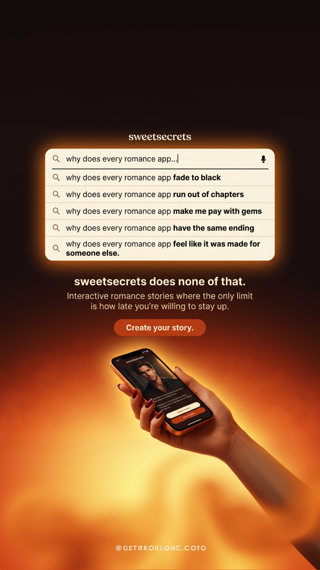 Sweetsecrets Facebook ad