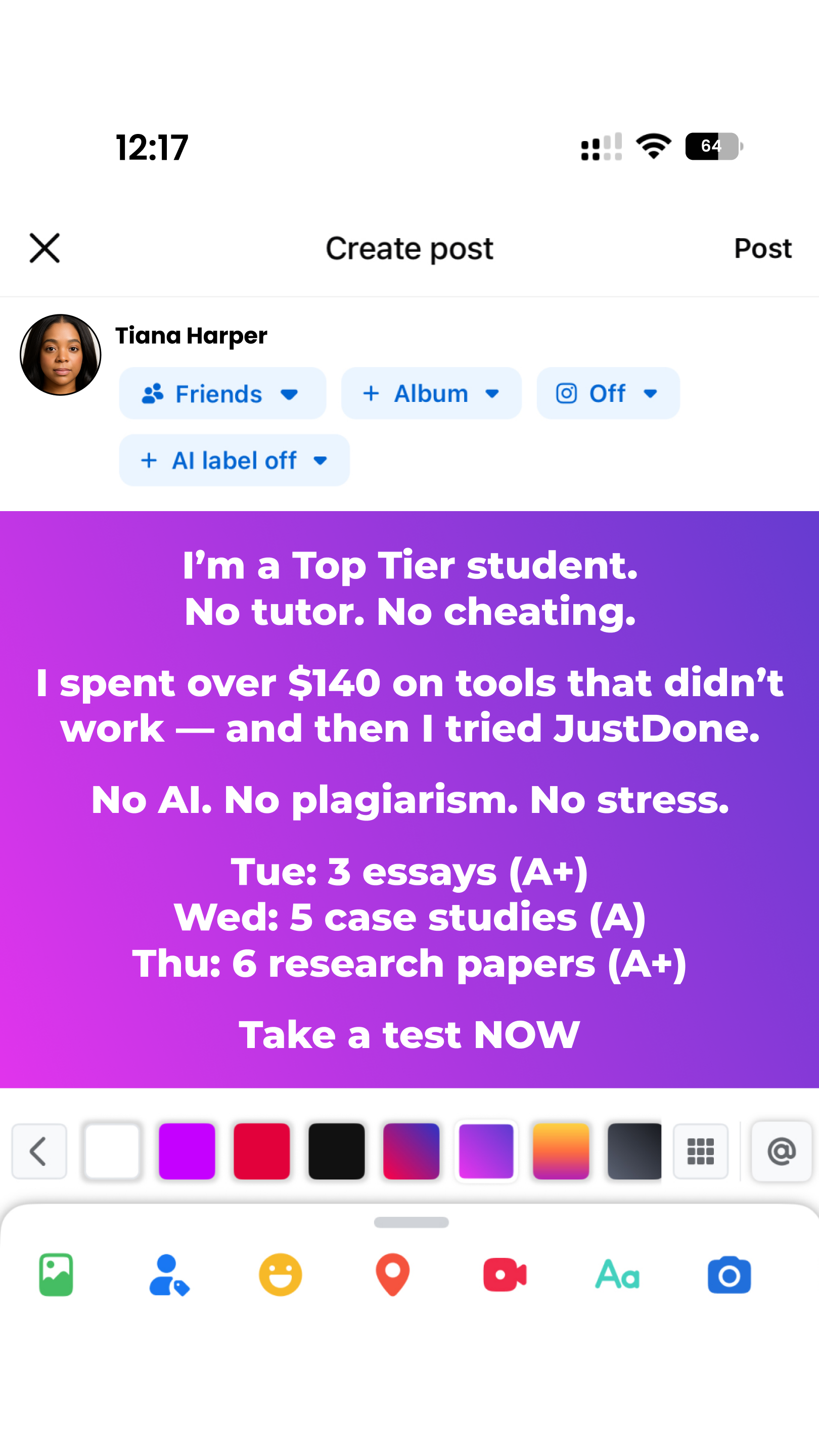 Justdone: All-in-one AI tool  Facebook ad