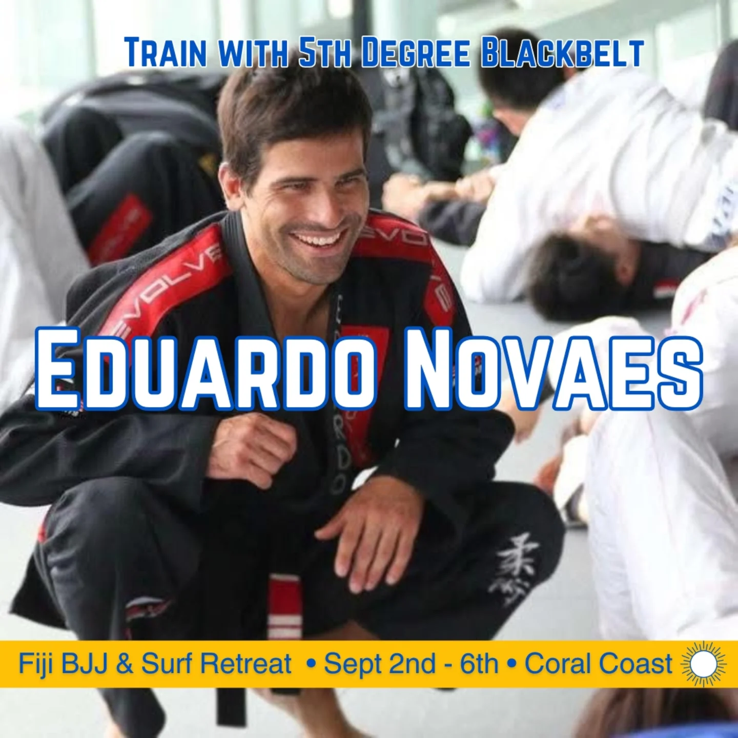 BJJ Retreats Australia Facebook ad: Train in Fiji this September with 5th Degree…