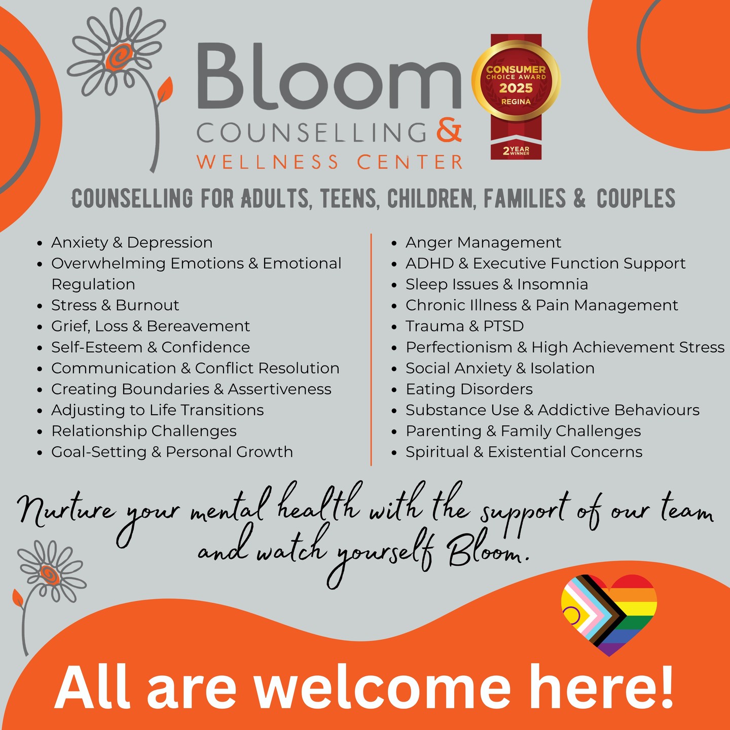 Bloom Counselling & Wellness Center Facebook ad