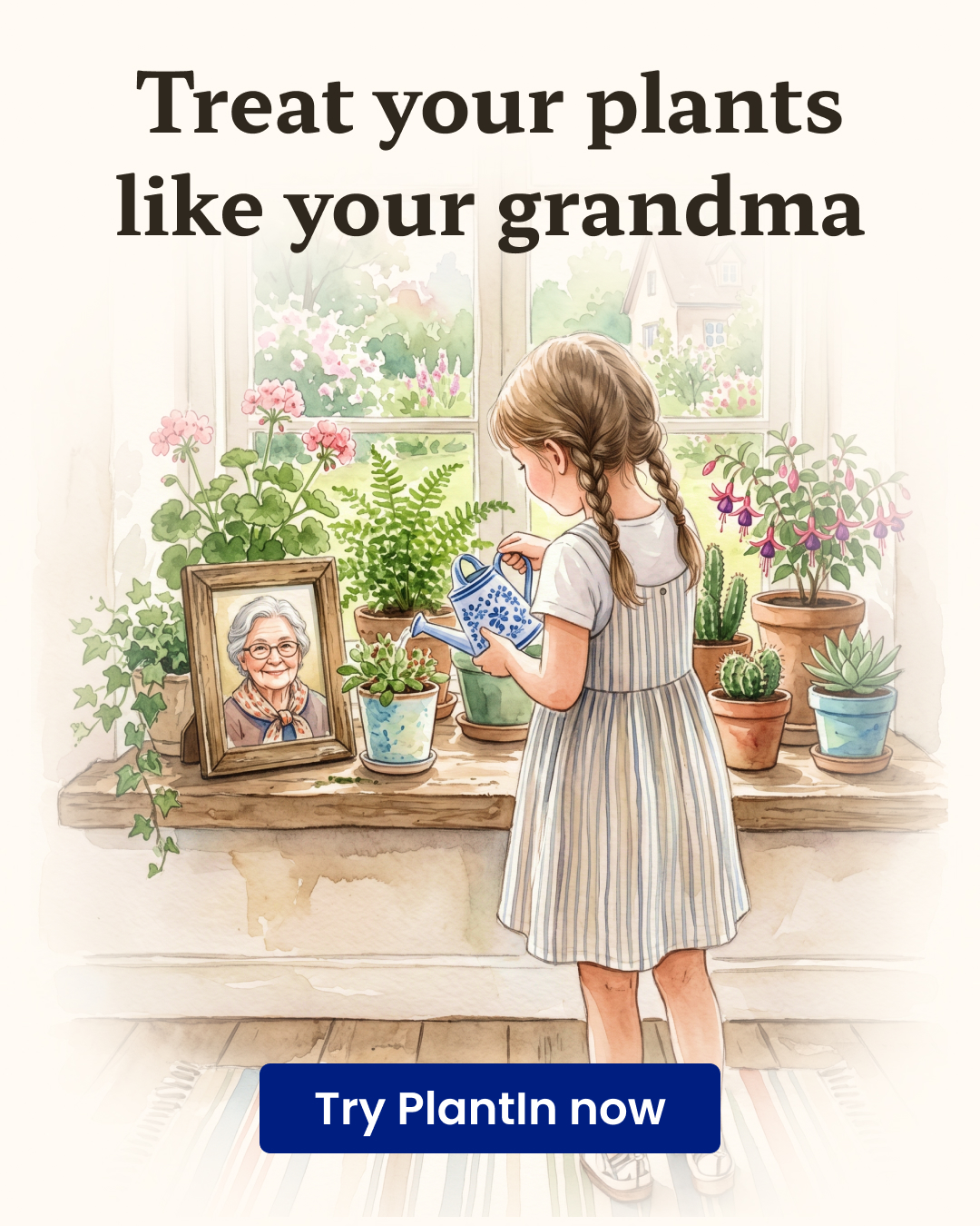 PlantIn AI: Never Kill Your Plants Facebook ad from May 25, 2026