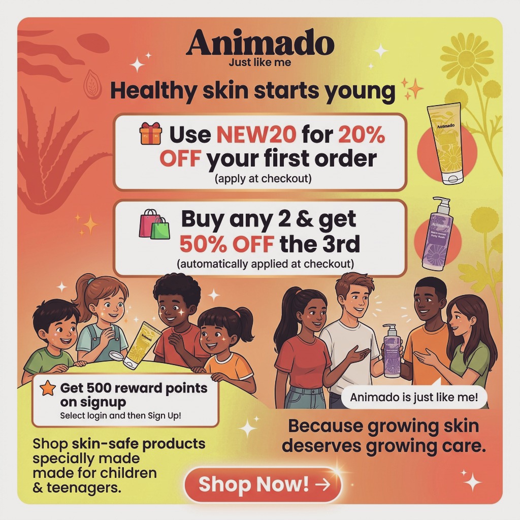 Animado Facebook ad: Animado, Natural kids and teen skincare products | Buy…