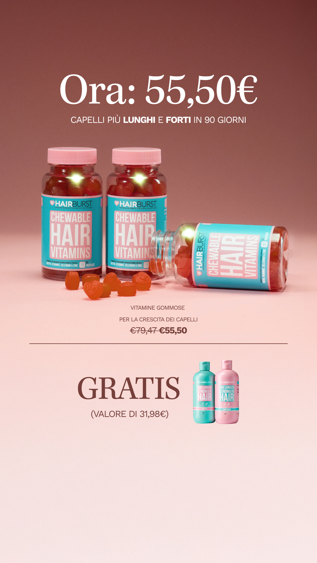 Hairburst Italia Facebook ad