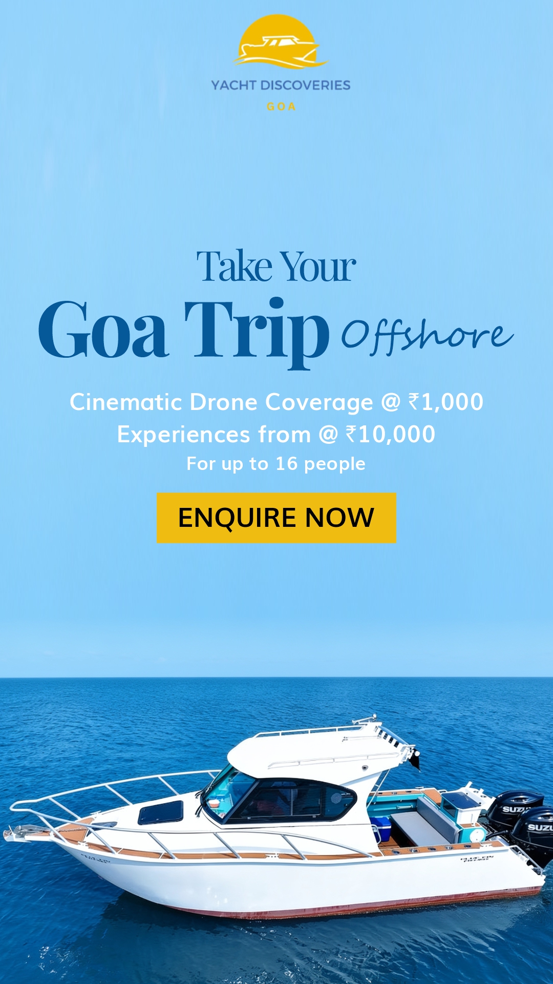 Yacht Discoveries Goa Facebook ad