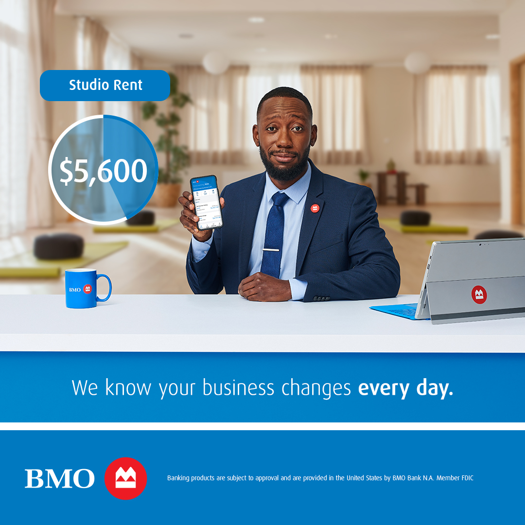 BMO U.S. Facebook ad: Total Look helps you track business financial health…